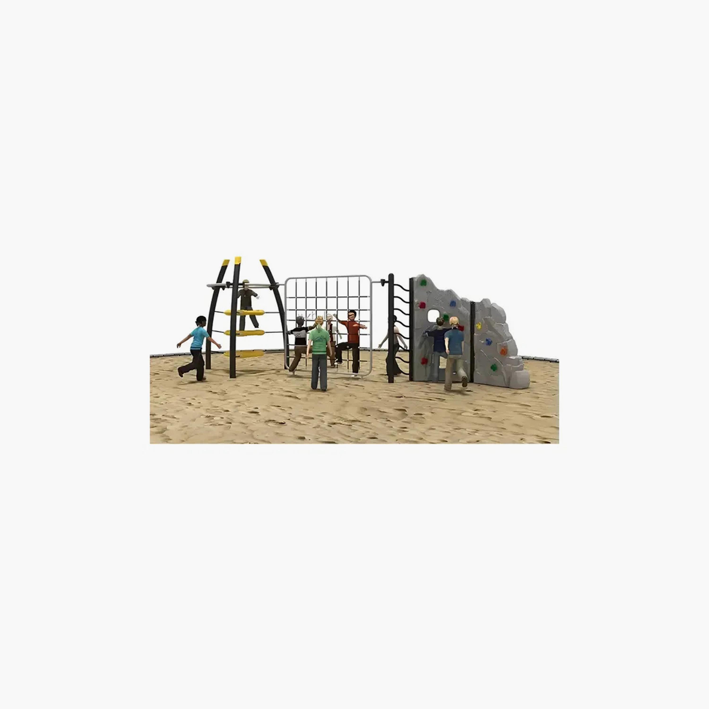 سلسلة جيم تسلق الصخور للأطفال للفناء الخلفي خارجي - باللون الرمادي من مايتس-toys-outdoor-sports-image-5
