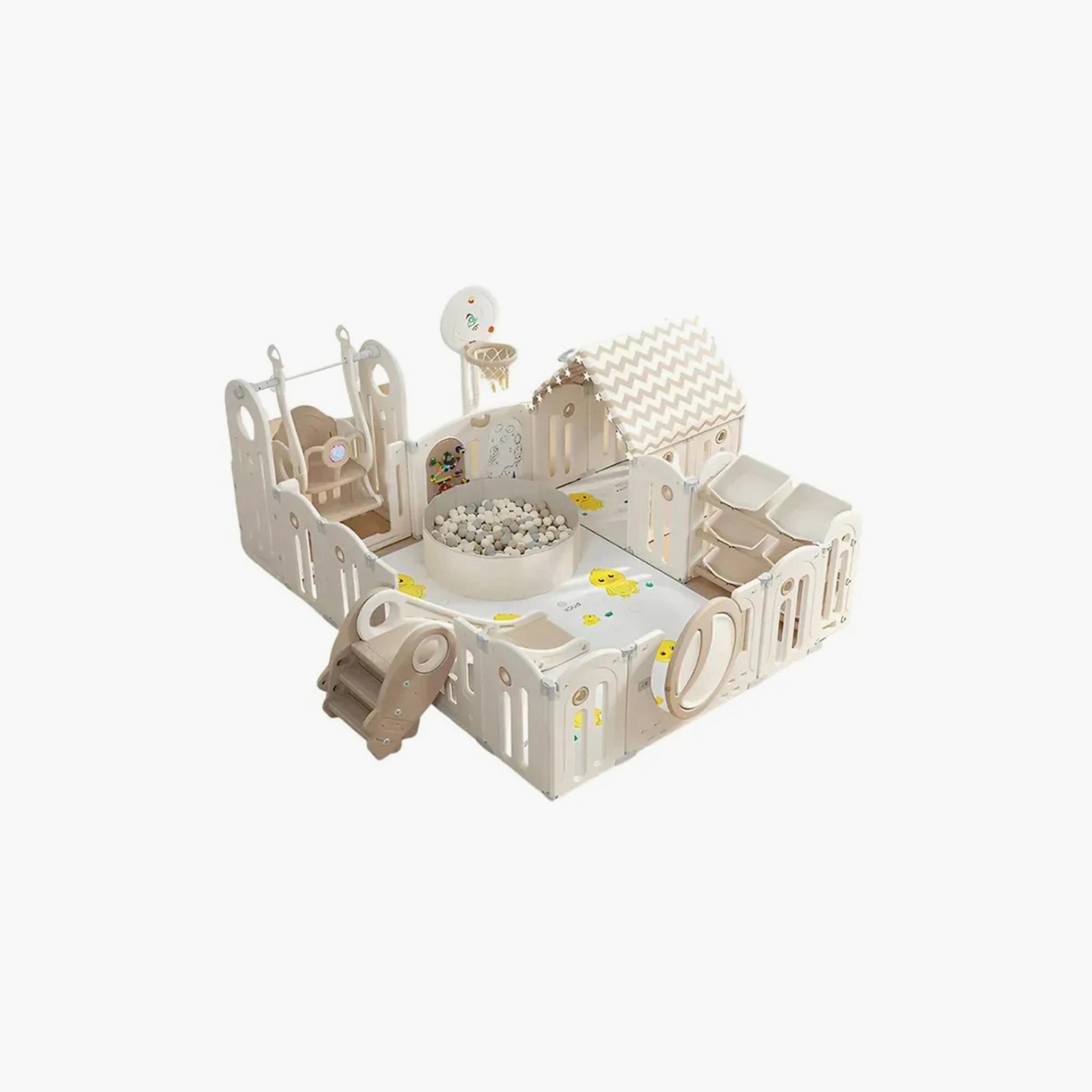 MYTS Wonderland Playpen with All-In-One Combo Activities - Cream-baby-infantactivity-playpensandplaymats-image-2