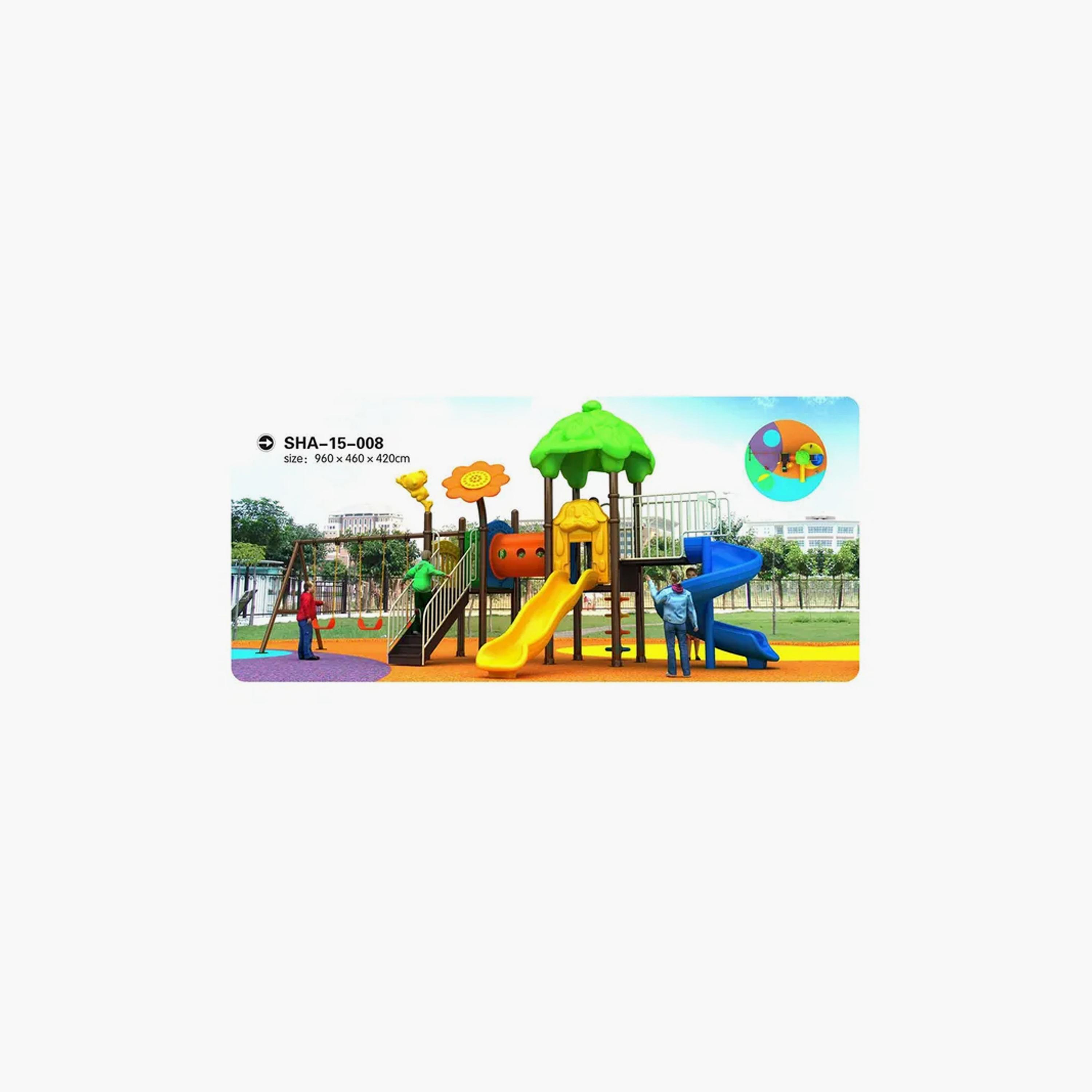 MYTS Outdoor Backyard Peggy Playcentre with Swing, Slides & Crawling-toys-outdoor-playhousesandplayards-image-2