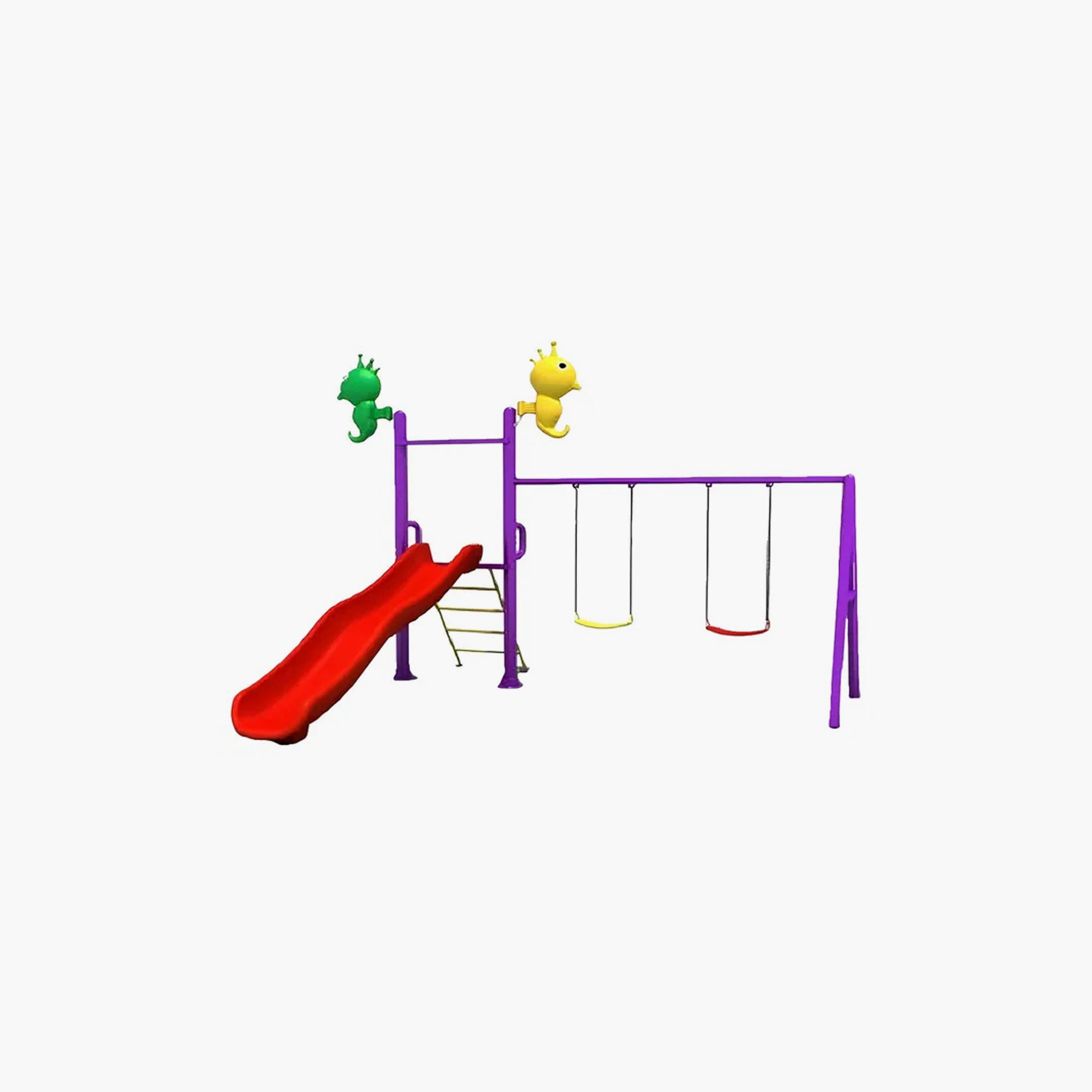 MYTS Outdoor Backyard Playcentre with Slide & 2 Swings - Small-toys-outdoor-slidesandswings-image-1