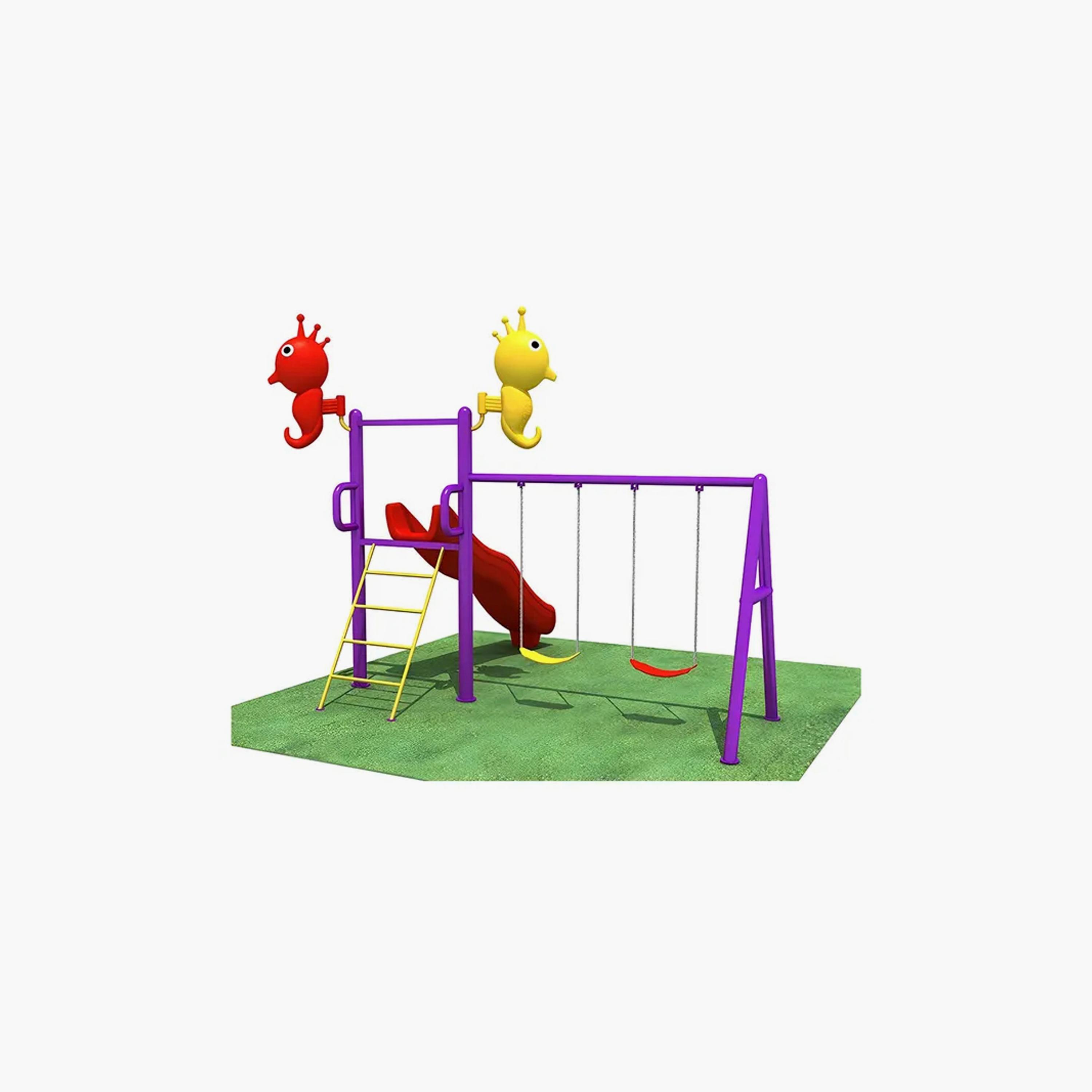 MYTS Outdoor Backyard Playcentre with Slide & 2 Swings - Small-toys-outdoor-slidesandswings-image-3