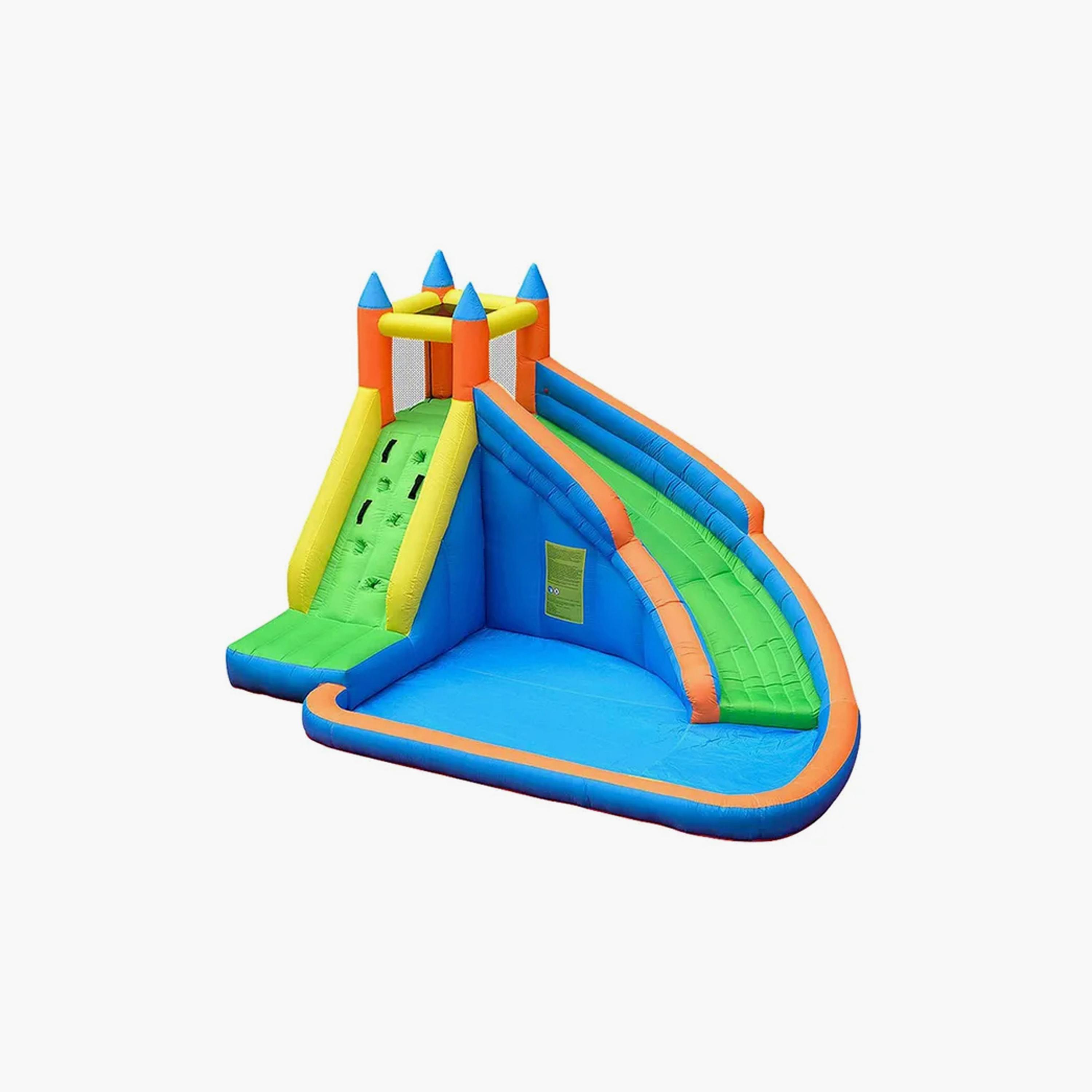 MYTS Inflatable Backyard Bounce House Jumping Castle with Water Slide-toys-outdoor-sports-image-1