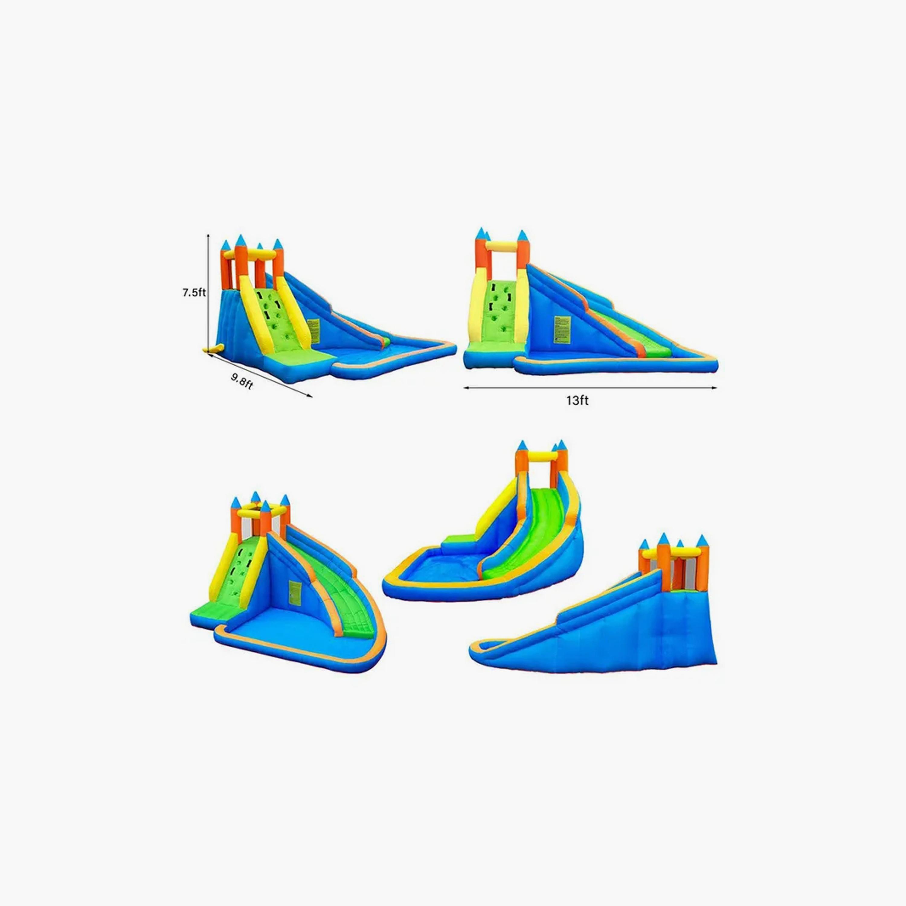 MYTS Inflatable Backyard Bounce House Jumping Castle with Water Slide-toys-outdoor-sports-image-2