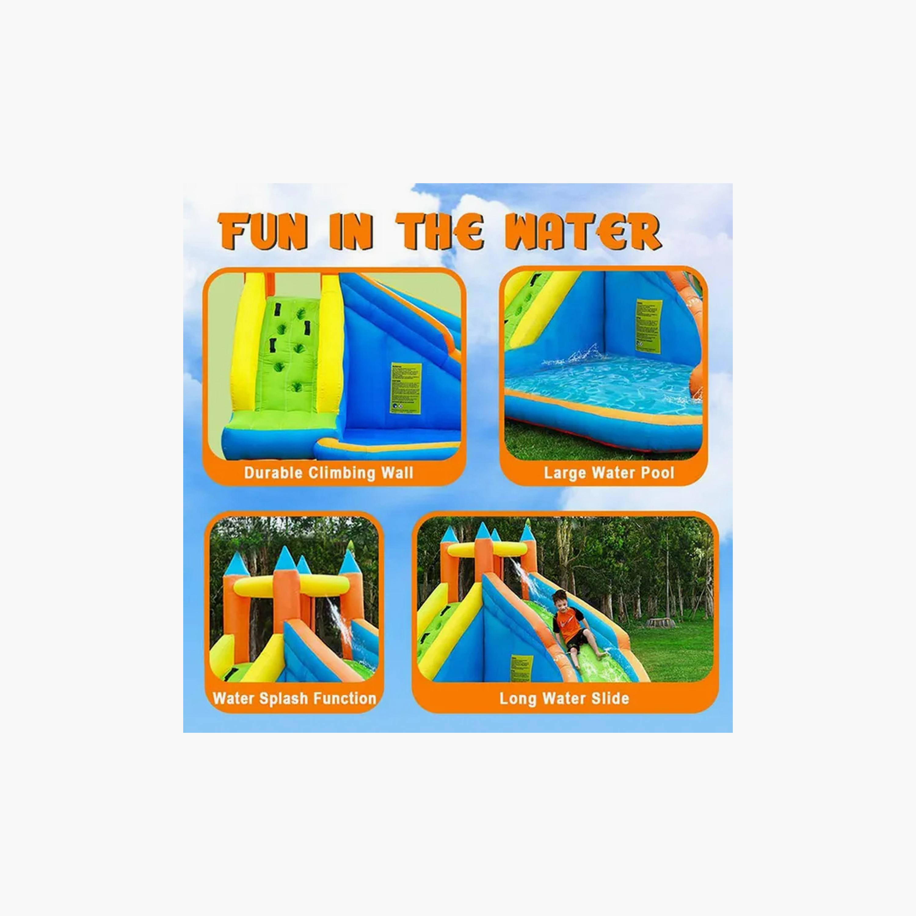 MYTS Inflatable Backyard Bounce House Jumping Castle with Water Slide-toys-outdoor-sports-image-4