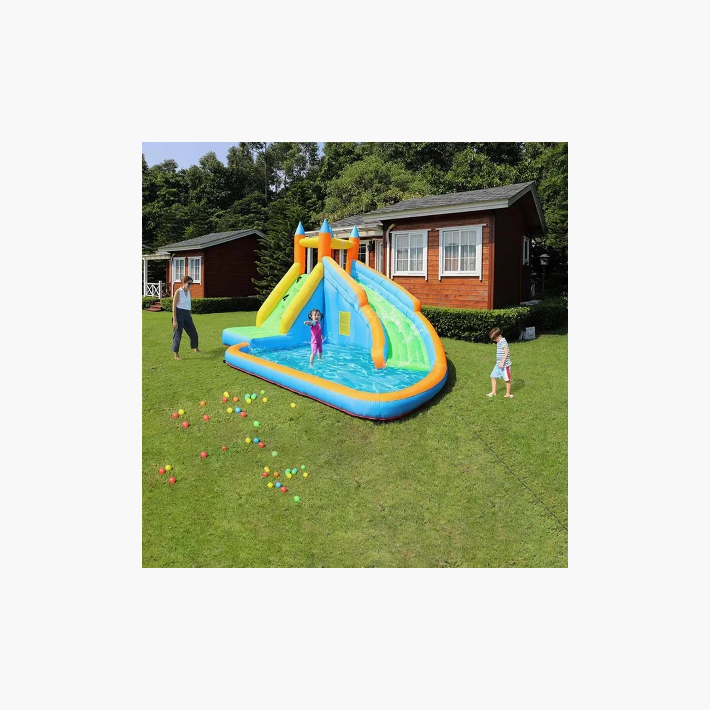 MYTS Inflatable Backyard Bounce House Jumping Castle with Water Slide-toys-outdoor-sports-image-6