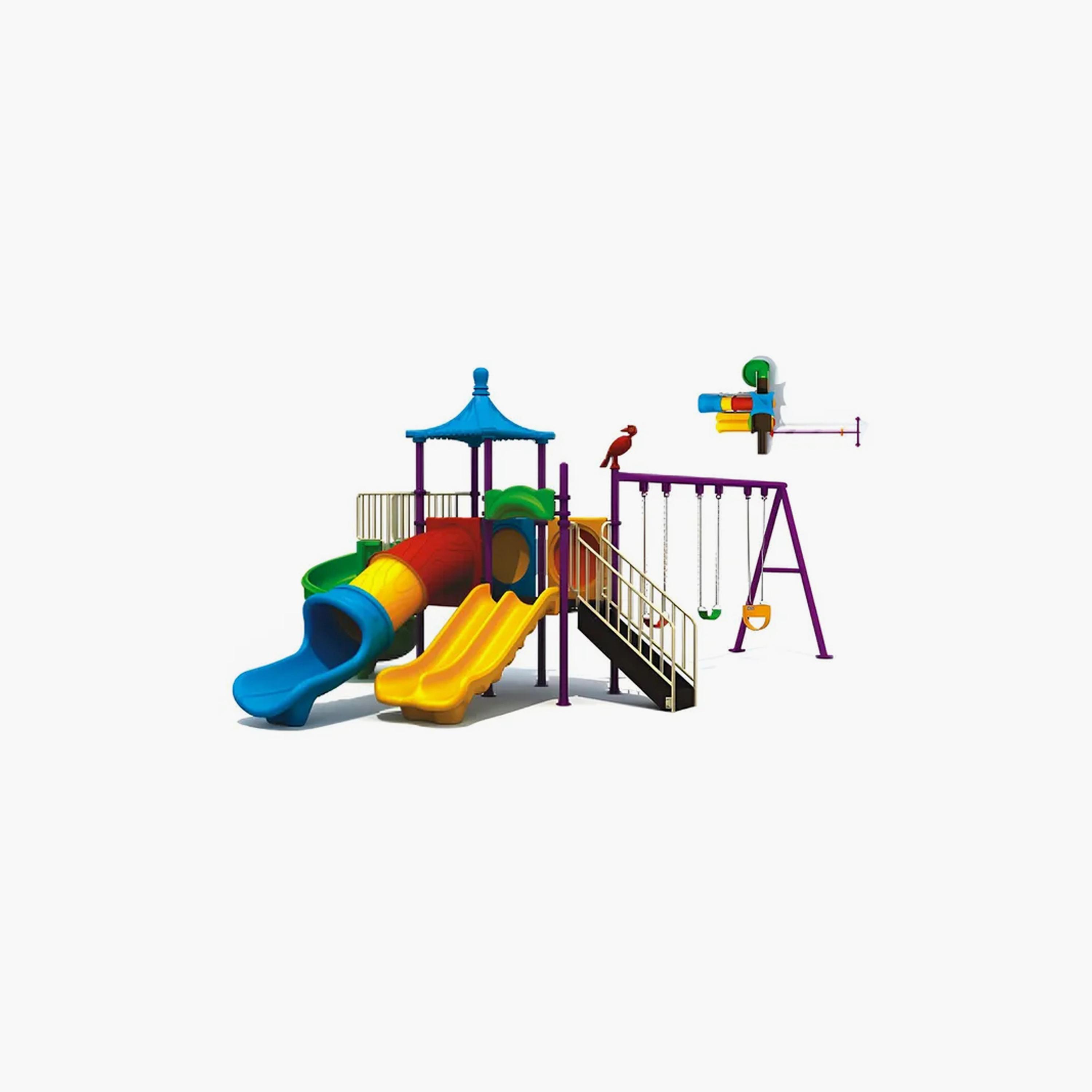 MYTS Outdoor Backyard Activity Playcentre with Slides & 3 Swings-toys-outdoor-playhousesandplayards-image-2
