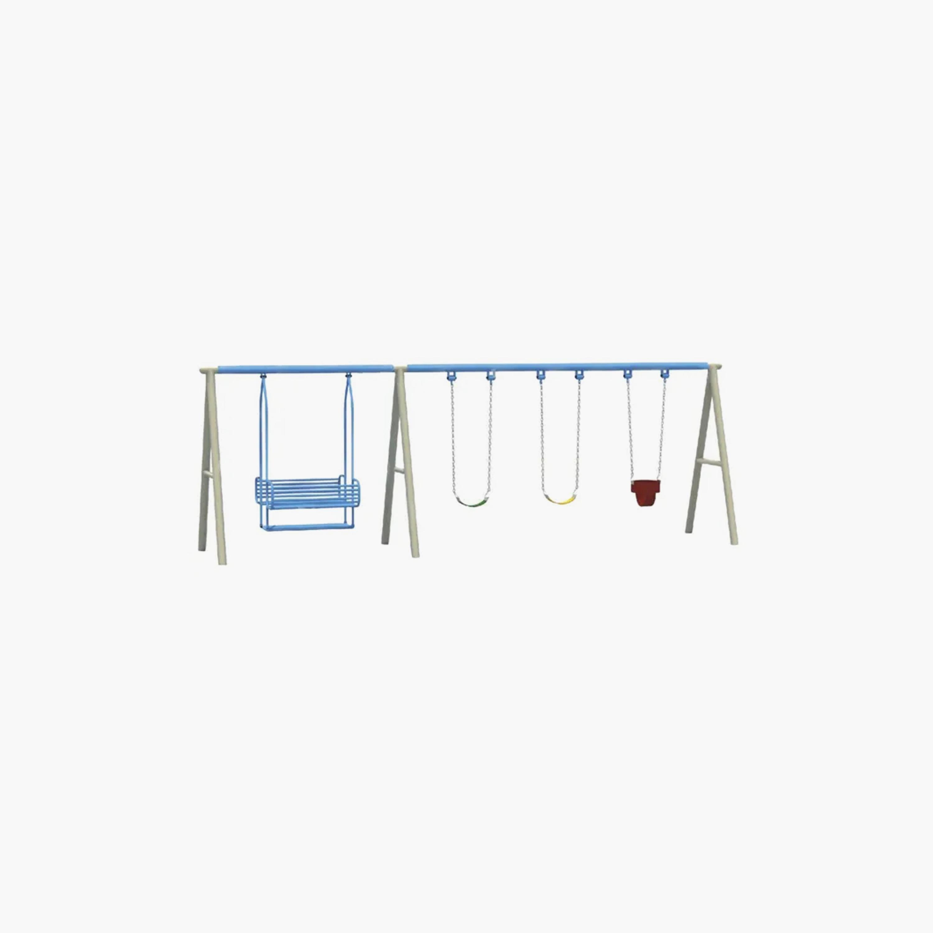أرجوحة مزدوجة للفناء الخلفي خارجي مع 3 أرجوحات لعب - متنوعة من مايتس-toys-outdoor-slidesandswings-image-5
