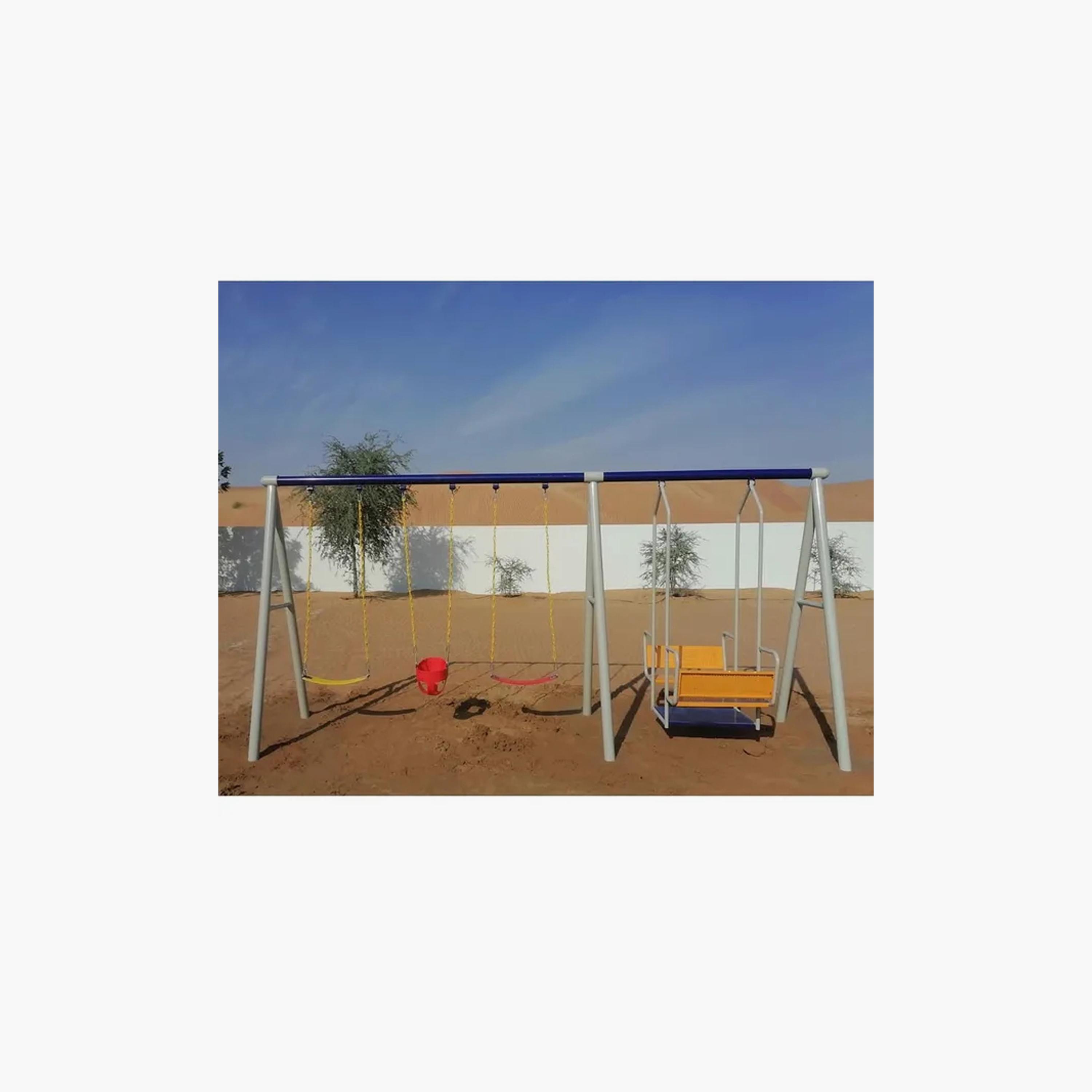 أرجوحة مزدوجة للفناء الخلفي خارجي مع 3 أرجوحات لعب - متنوعة من مايتس-toys-outdoor-slidesandswings-image-6