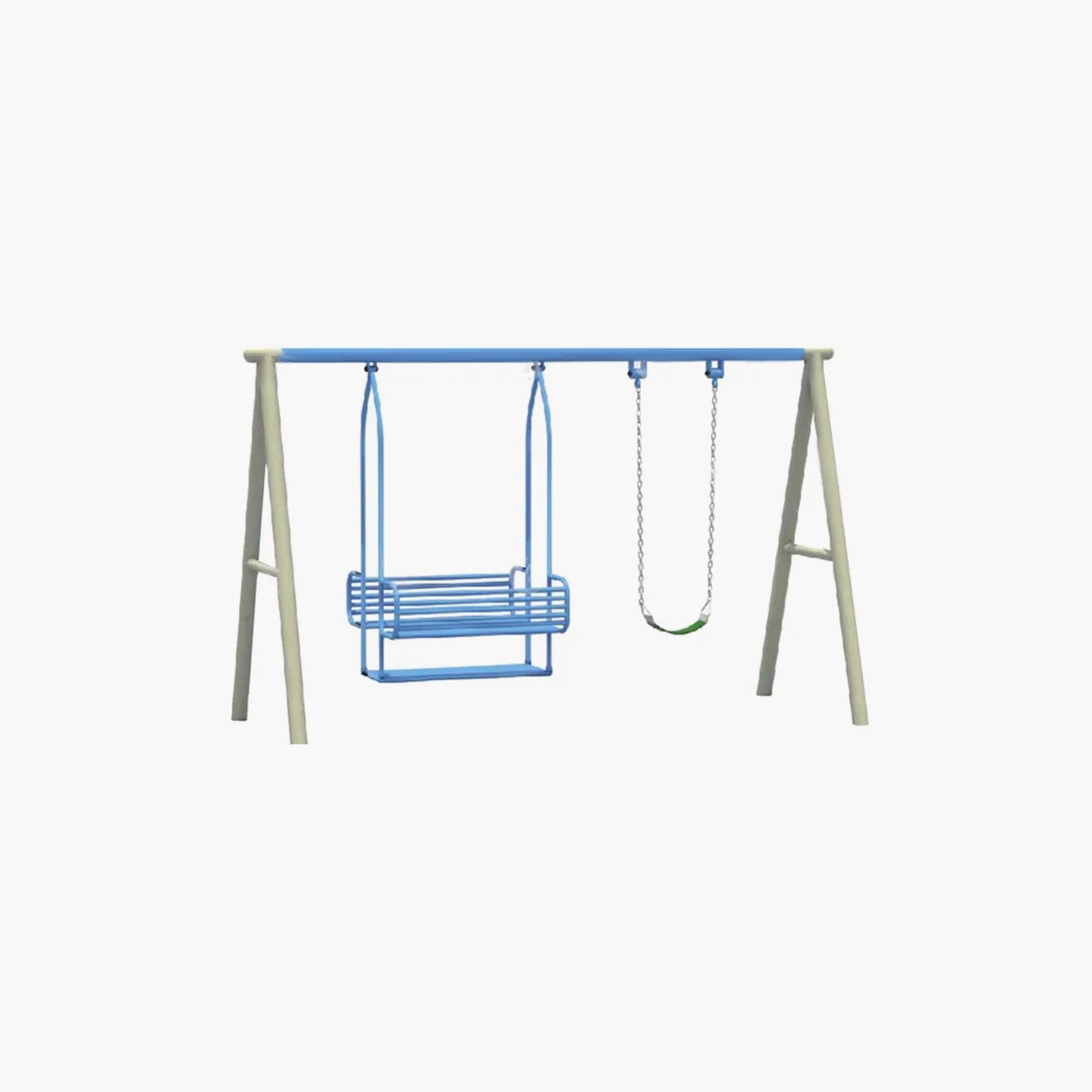 MYTS Outdoor Backyard Compact Double Swing with Single Swing - Assorted-toys-outdoor-slidesandswings-image-2