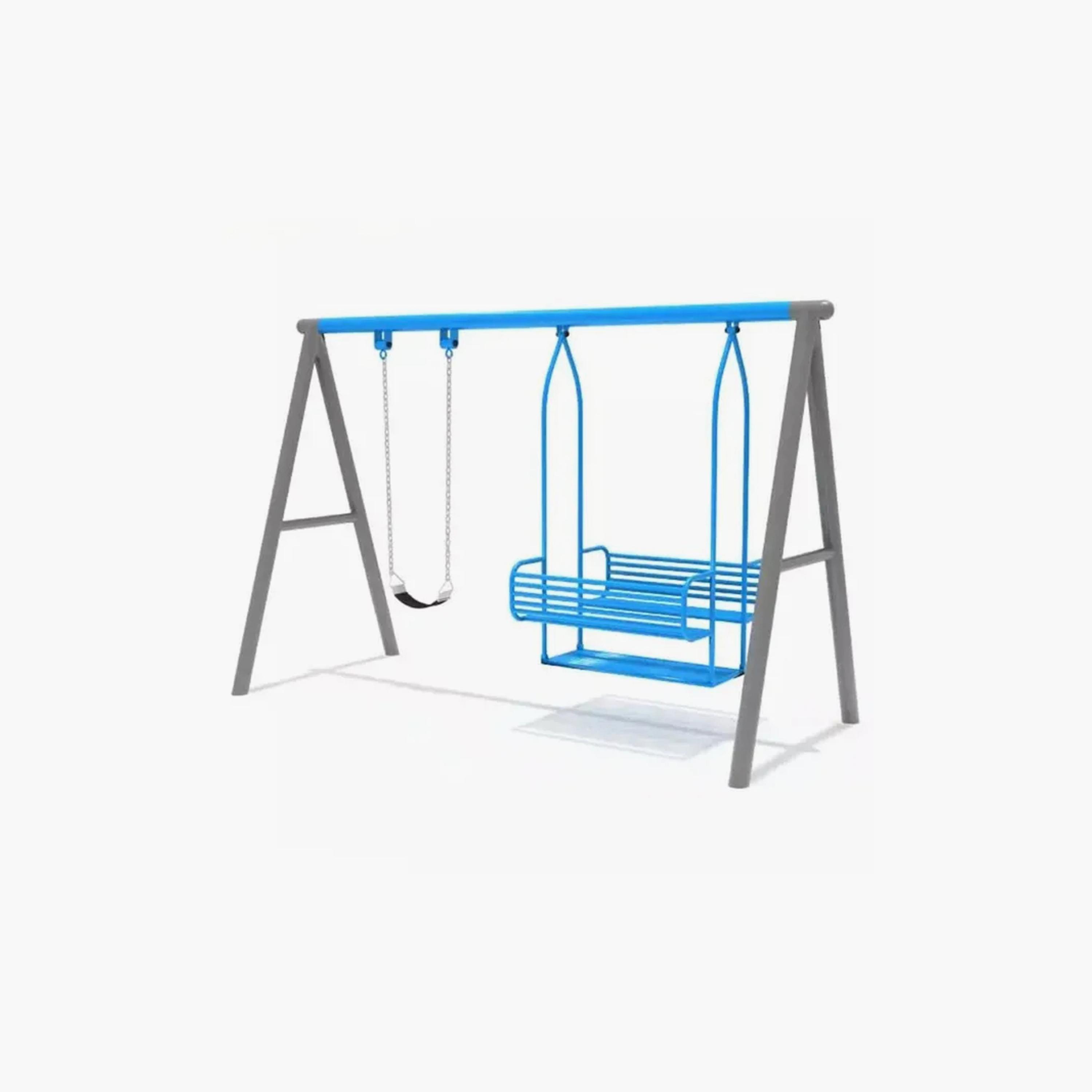 MYTS Outdoor Backyard Compact Double Swing with Single Swing - Assorted-toys-outdoor-slidesandswings-image-3