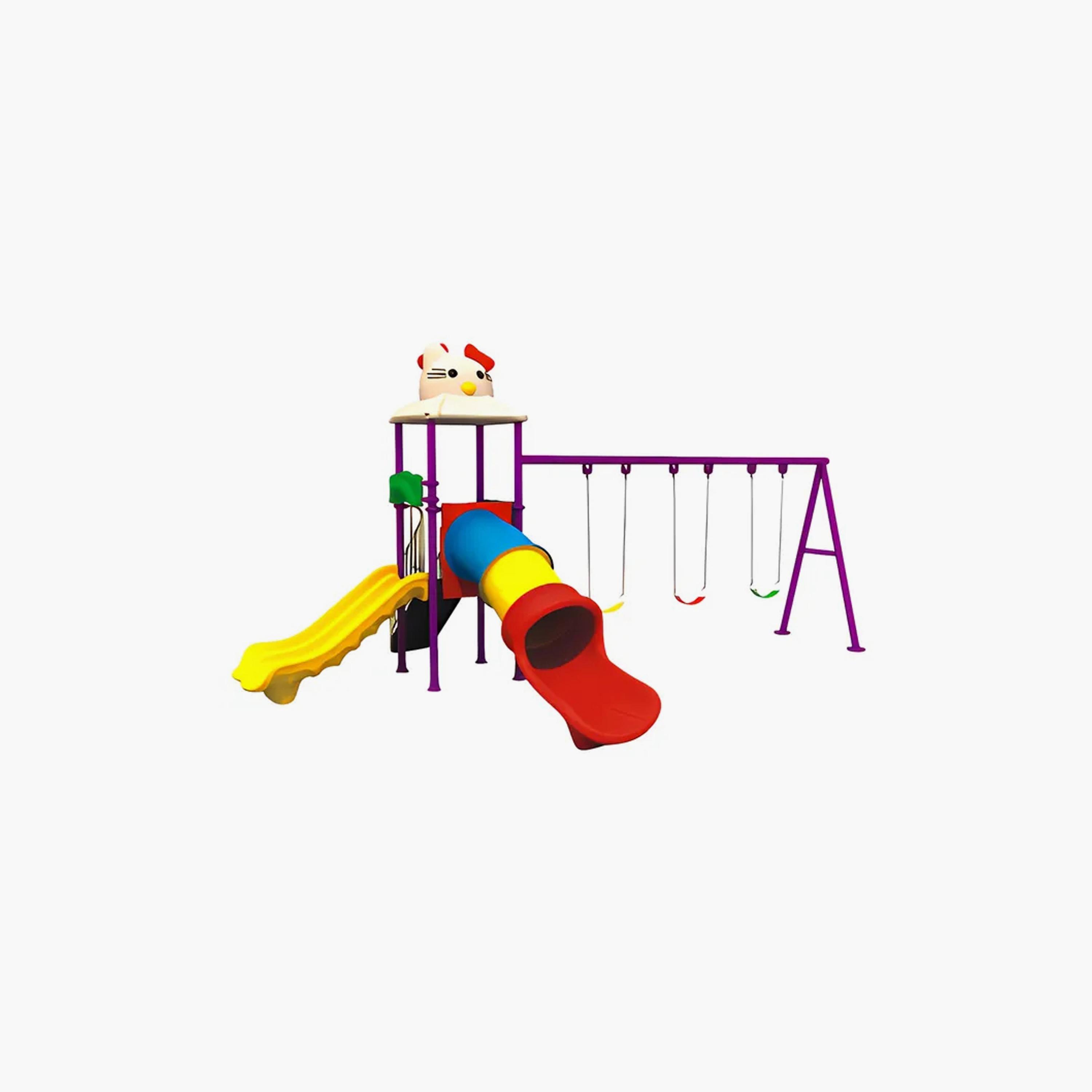 MYTS Outdoor Backyard Activity Playcentre with Slides & 3 Swings-toys-outdoor-playhousesandplayards-image-1