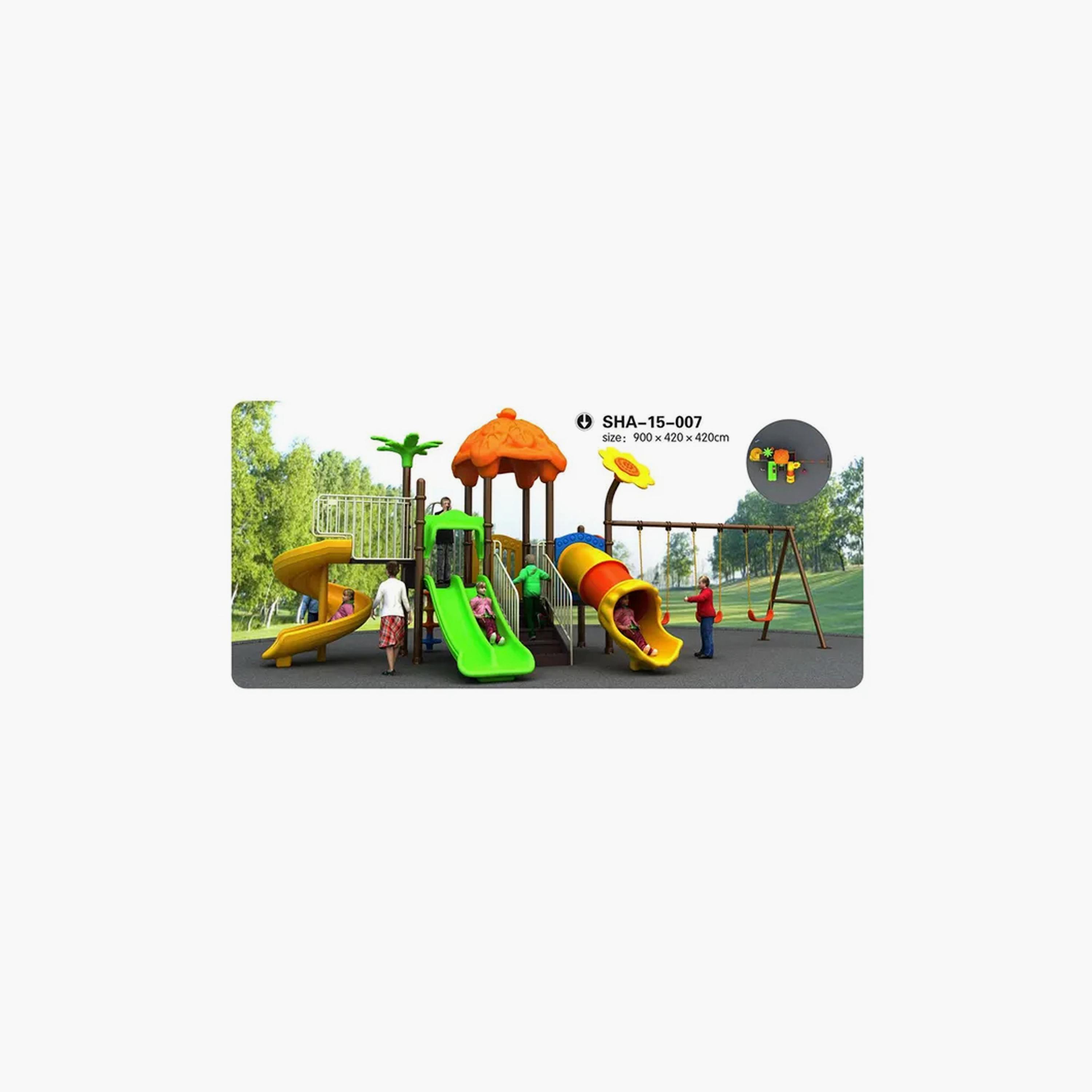 MYTS Outdoor Backyard Play Center with Swing & Slides-toys-outdoor-playhousesandplayards-image-2