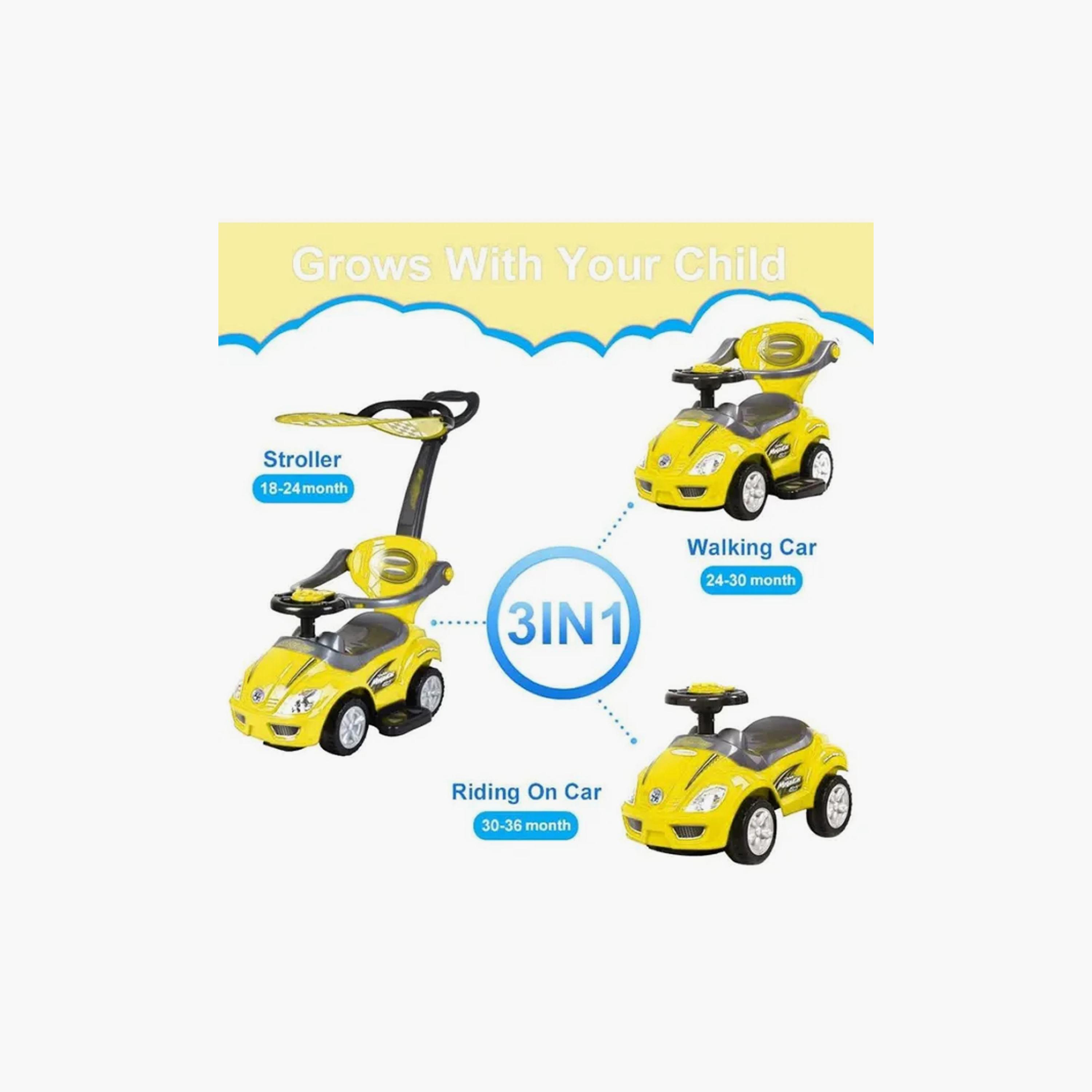 MYTS 3-in-1 Ride-On Push Car with Canopy & Sun Visor-toys-outdoor-bikesandrideons-manualrideons-image-3