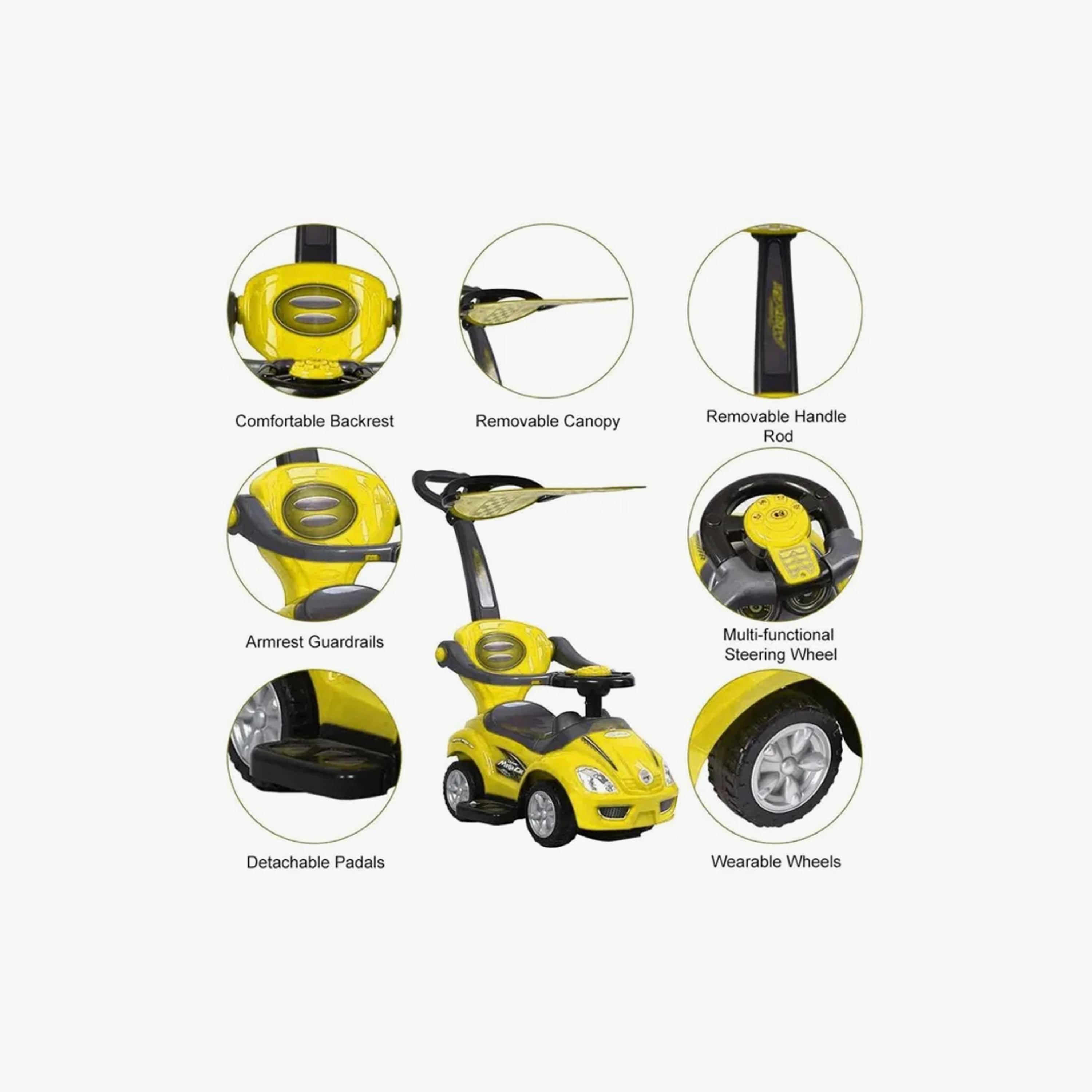 MYTS 3-in-1 Ride-On Push Car with Canopy & Sun Visor-toys-outdoor-bikesandrideons-manualrideons-image-4