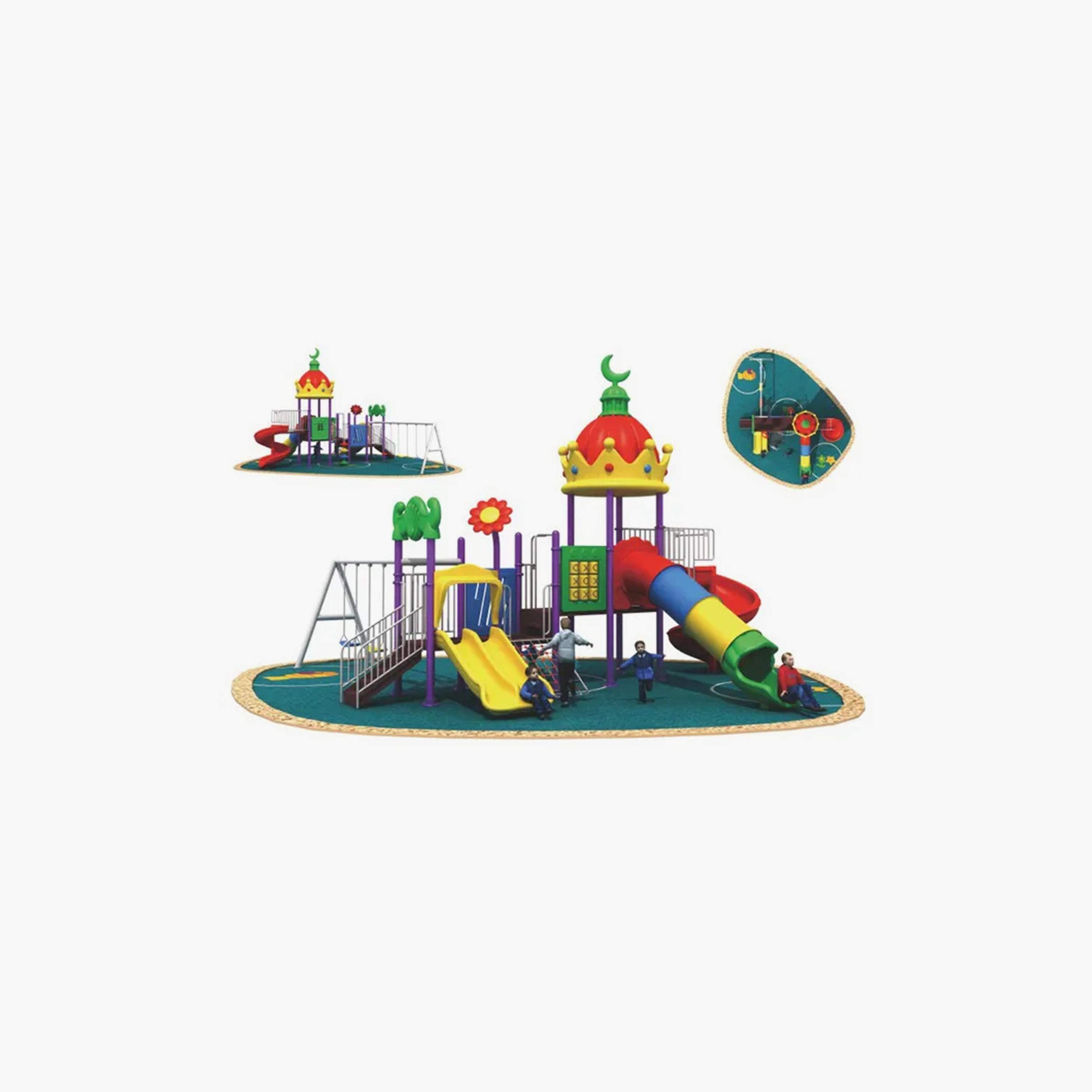 MYTS Moon Roof with Tube Slides, 3 Swings with Climbers-toys-outdoor-slidesandswings-image-2