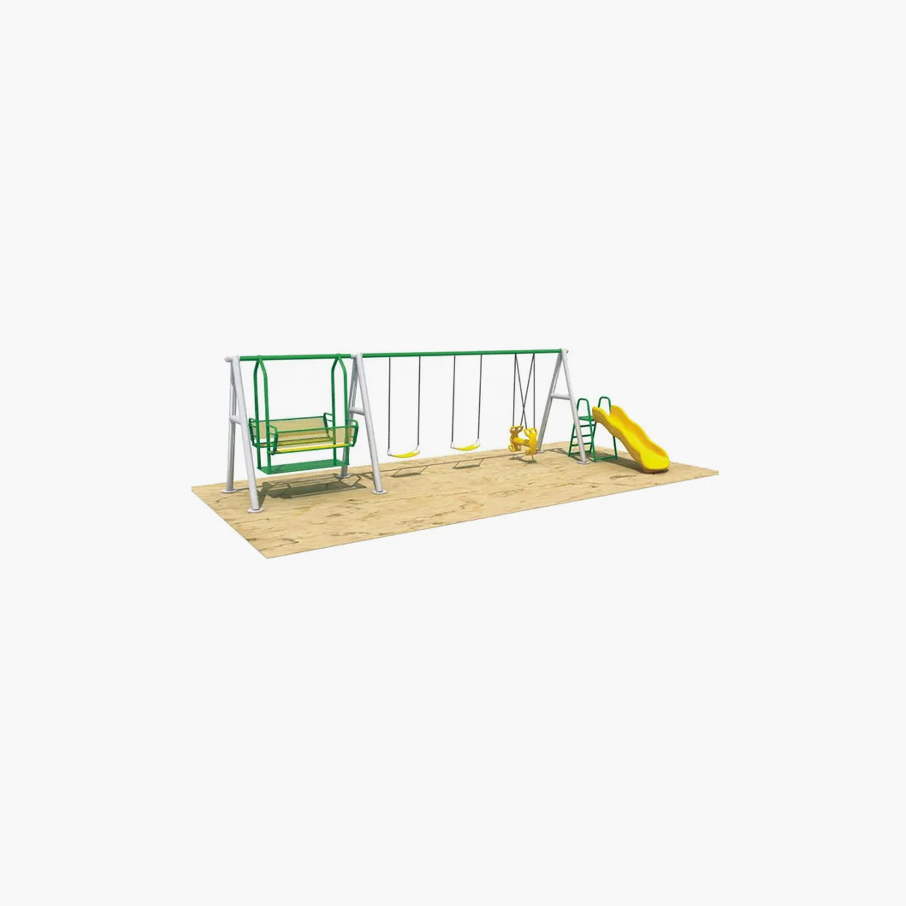 MYTS Mega Funky Kids Double & Single Swings with Slides-toys-outdoor-slidesandswings-image-1