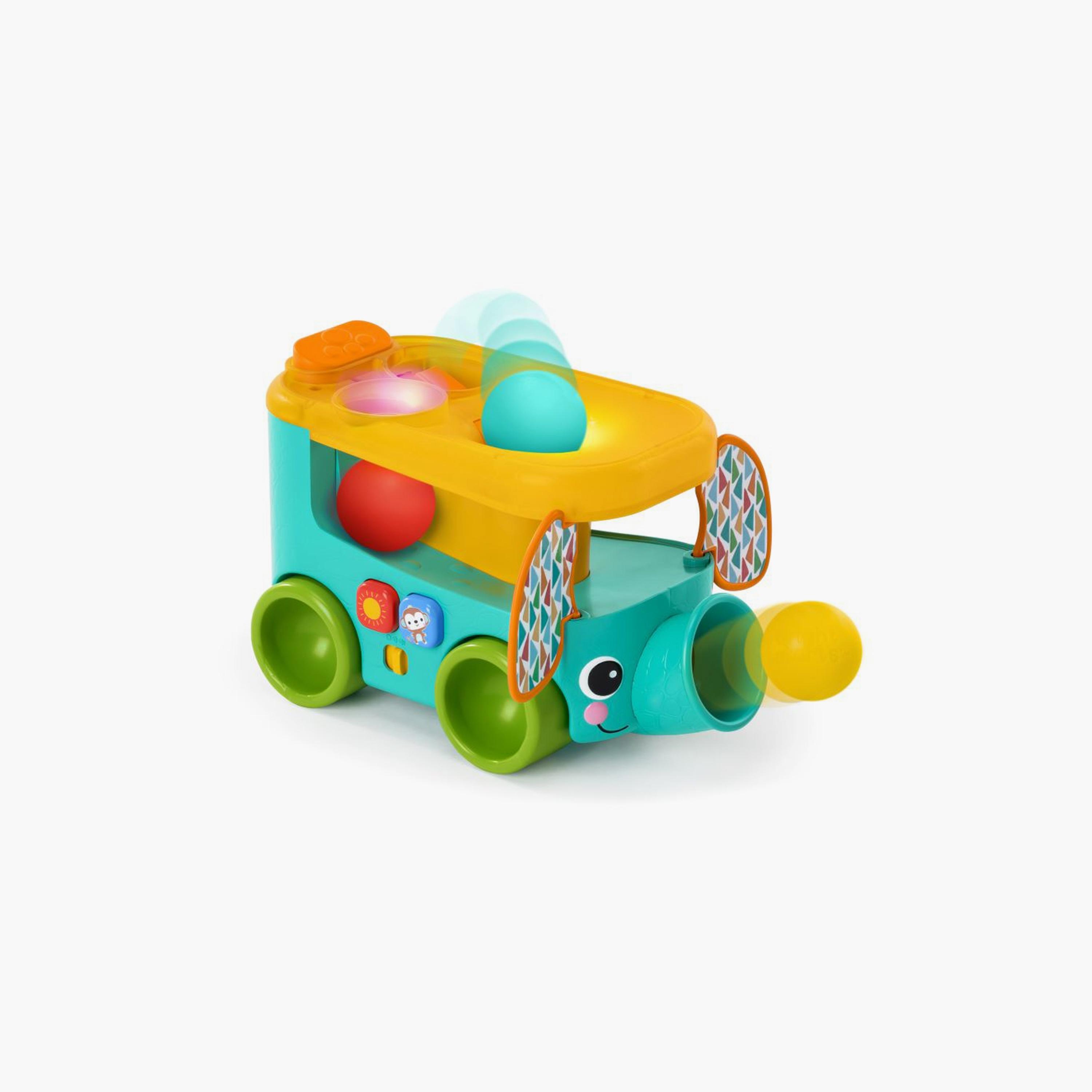 Bright Starts Pop & Roll Safari Bus Ball Play Toy with Light & Sound - 6 Months+-toys-babyandtoddlertoys-lightsandmusicaltoys-image-1
