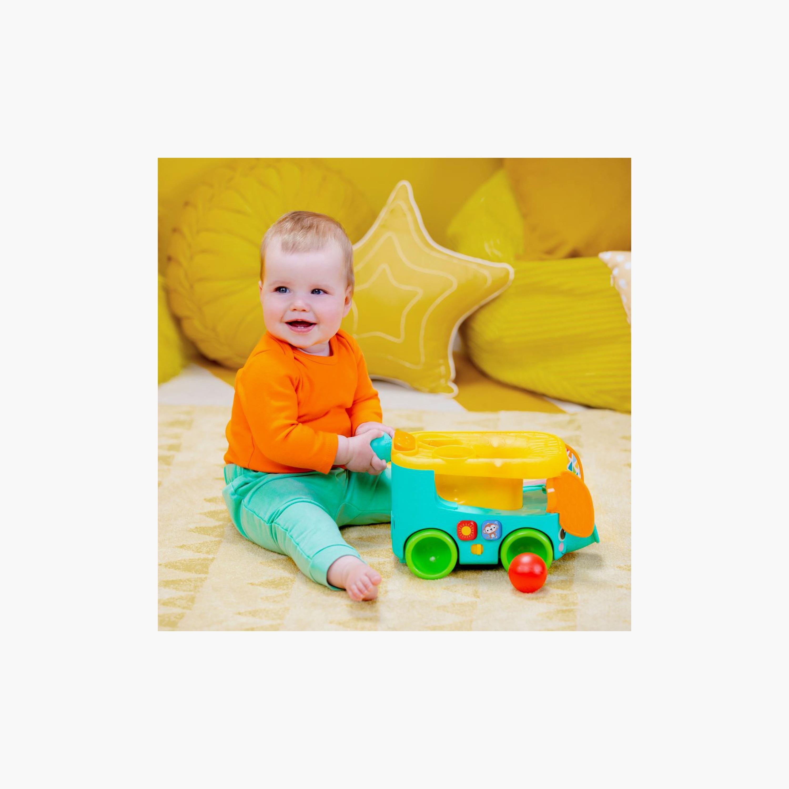 Bright Starts Pop & Roll Safari Bus Ball Play Toy with Light & Sound - 6 Months+-toys-babyandtoddlertoys-lightsandmusicaltoys-image-4