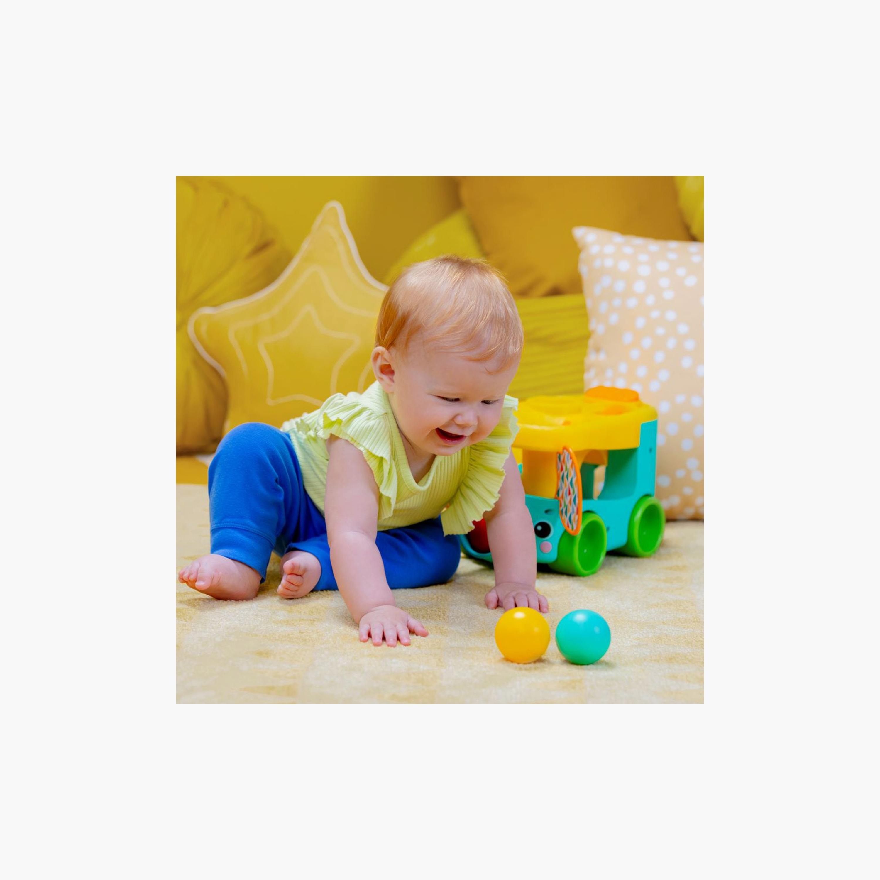 Bright Starts Pop & Roll Safari Bus Ball Play Toy with Light & Sound - 6 Months+-toys-babyandtoddlertoys-lightsandmusicaltoys-image-6