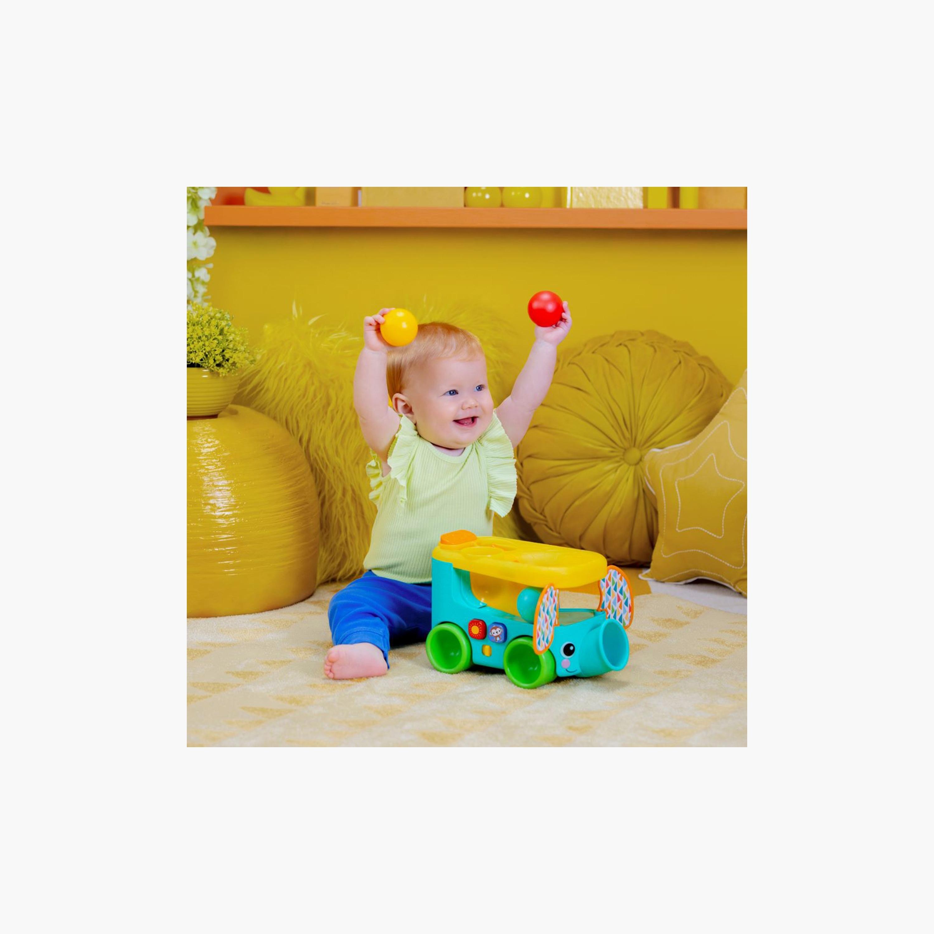 Bright Starts Pop & Roll Safari Bus Ball Play Toy with Light & Sound - 6 Months+-toys-babyandtoddlertoys-lightsandmusicaltoys-image-7