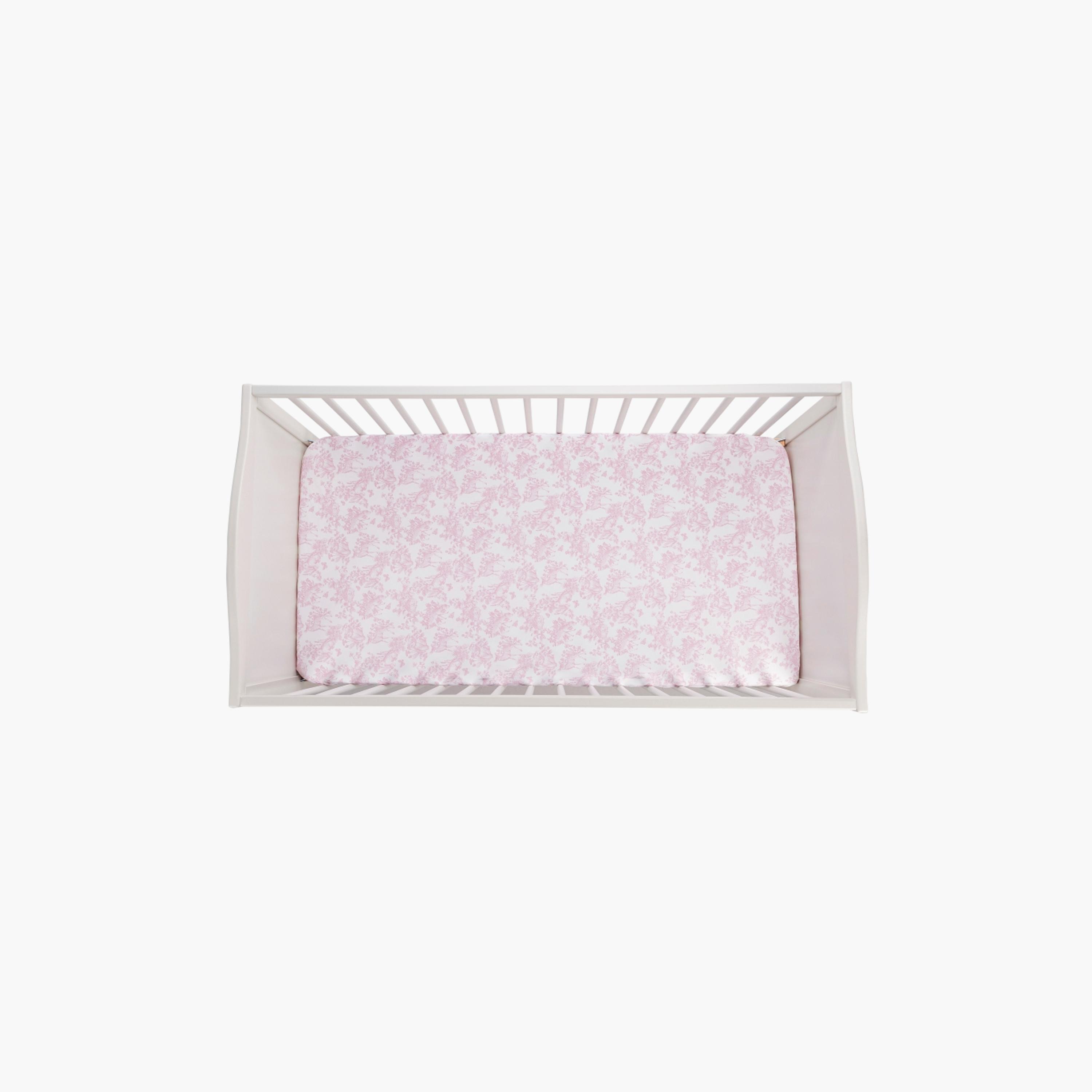 Nini 100% Cotton Printed Crib Fitted Sheet-baby-nursery-babybedding-image-1