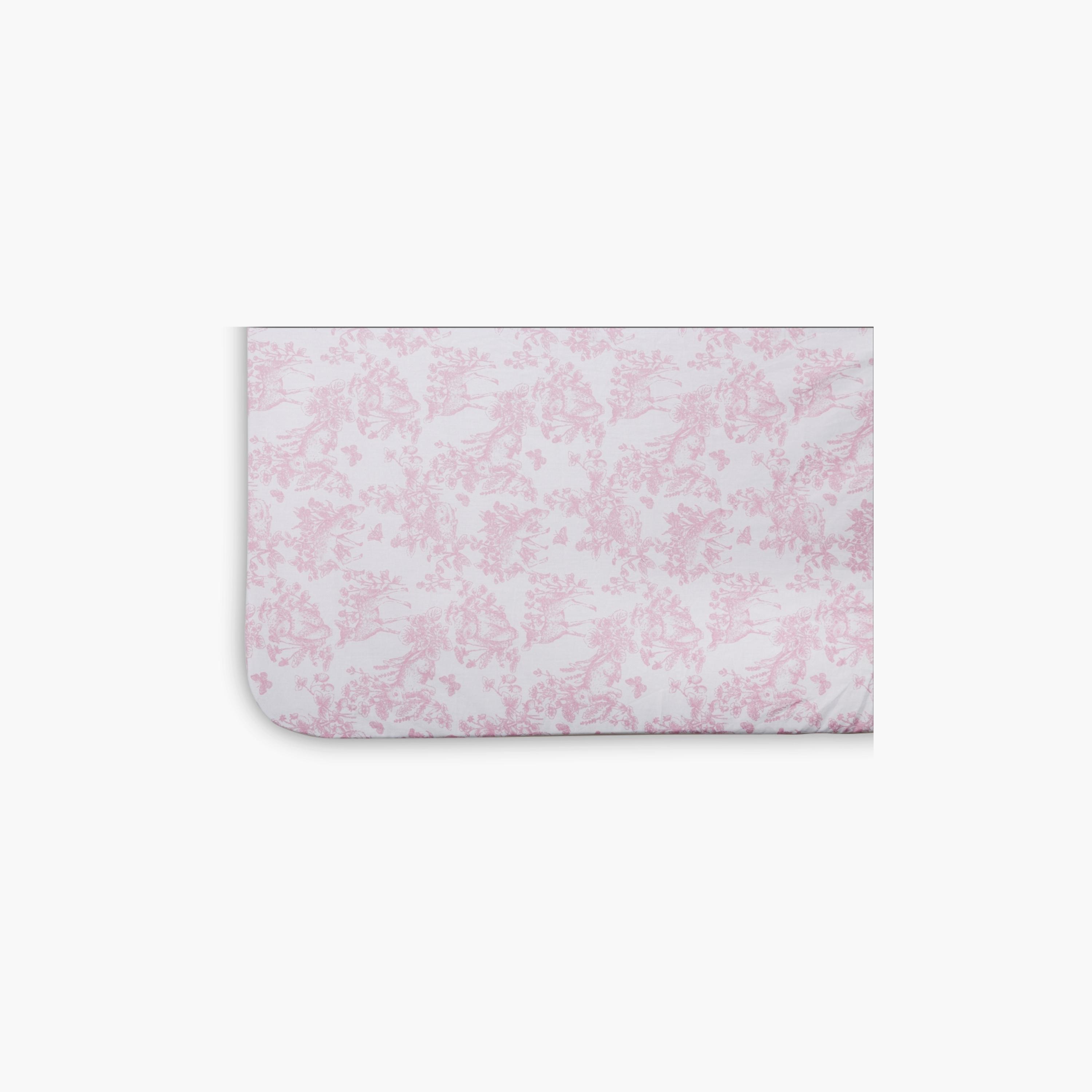 Nini 100% Cotton Printed Crib Fitted Sheet-baby-nursery-babybedding-image-3