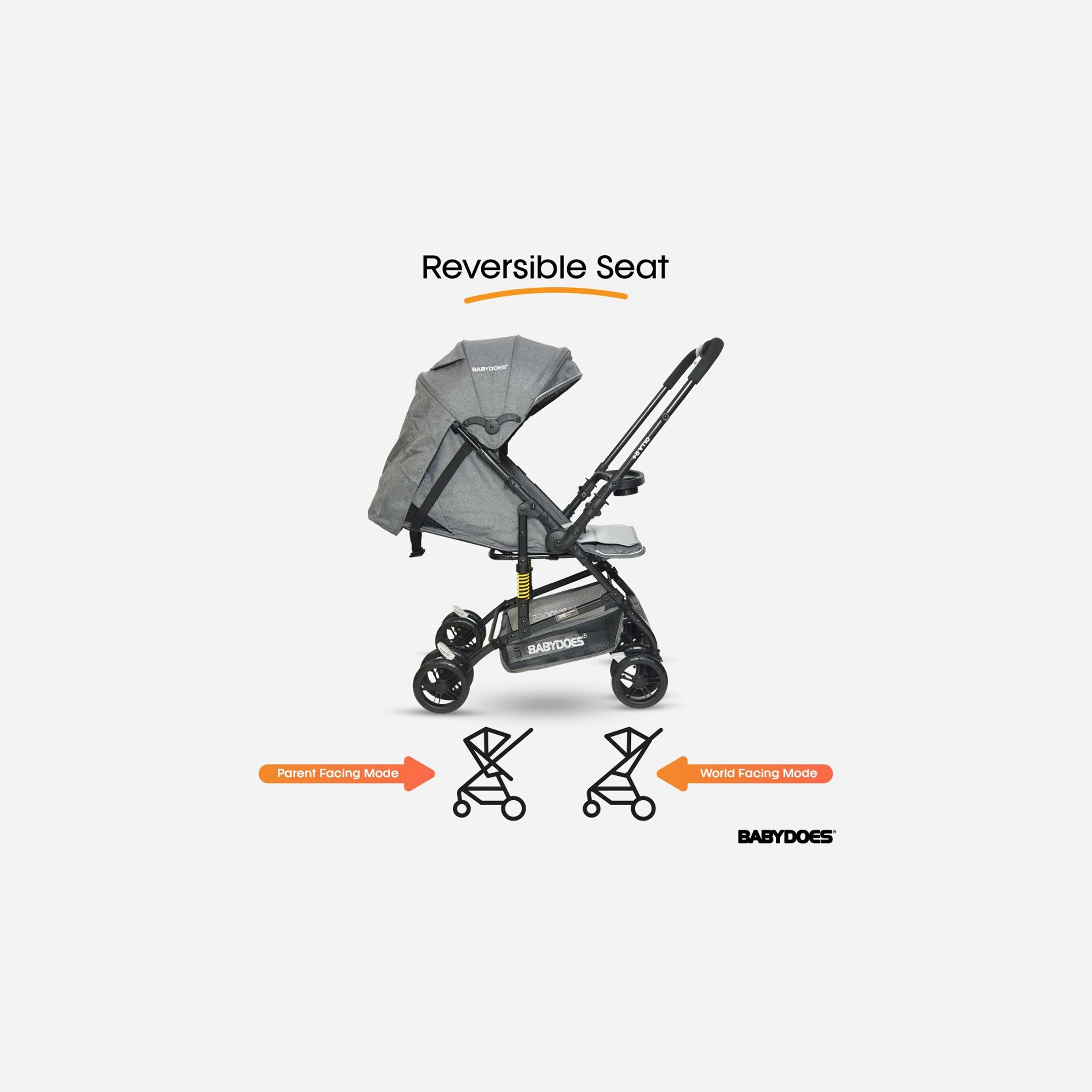 Babydoes Olla R+ Foldable Stroller with Reversable Handle & Air Travel Cabin - 0-4 Years-baby-gear-strollersandprams-strollers-image-4