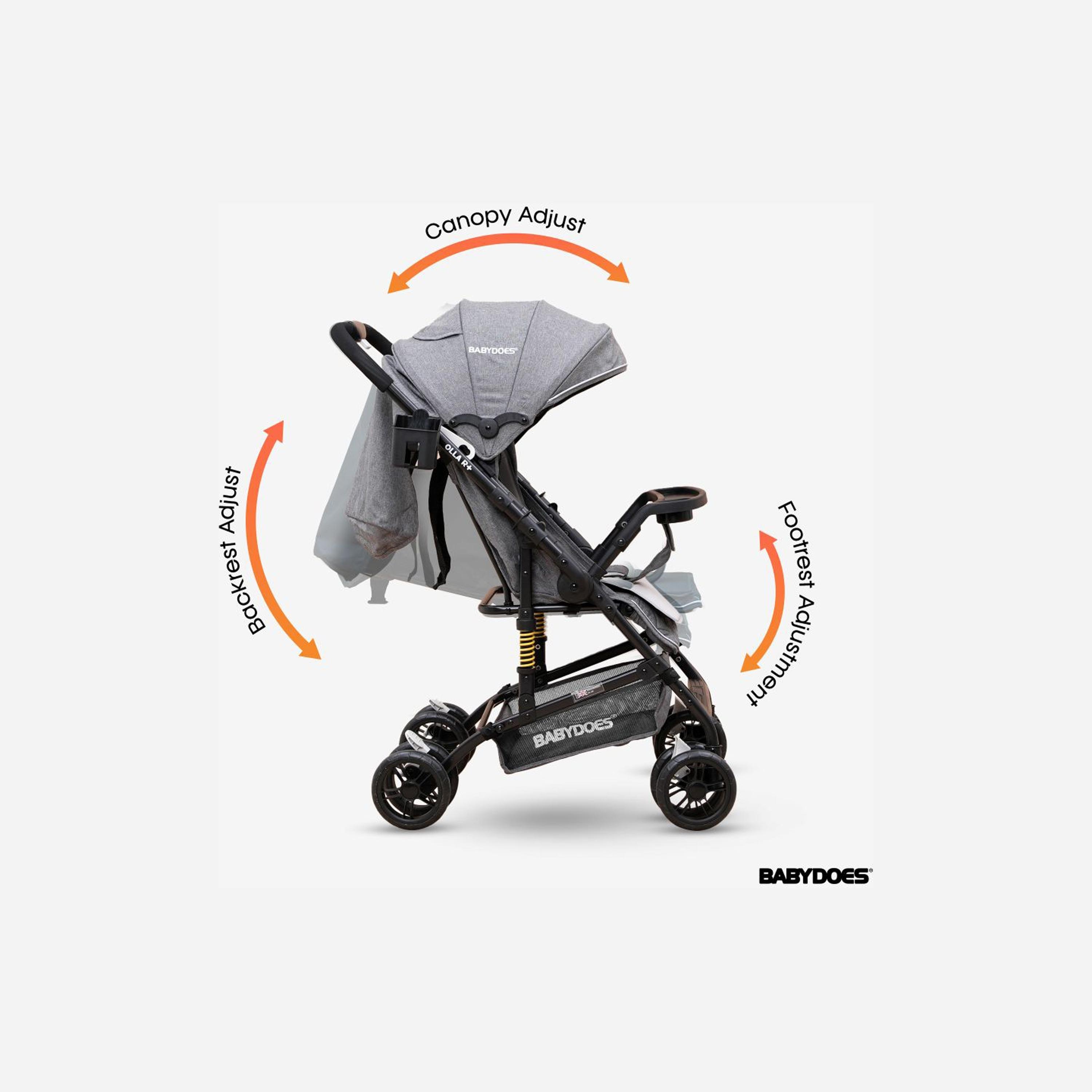 Babydoes Olla R+ Foldable Stroller with Reversable Handle & Air Travel Cabin - 0-4 Years-baby-gear-strollersandprams-strollers-image-5