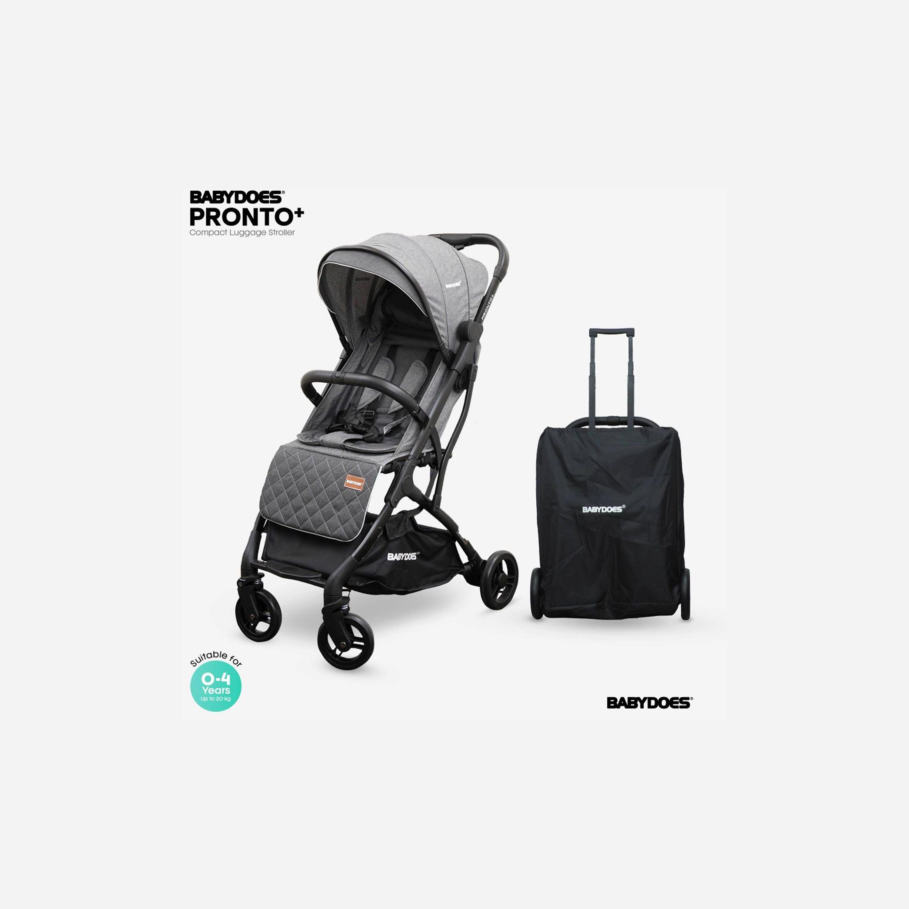 Babydoes Pronto+ Foldable Stroller with One-Click Brake System & Wide Canopy - 0-4 Years-baby-gear-strollersandprams-strollers-image-1