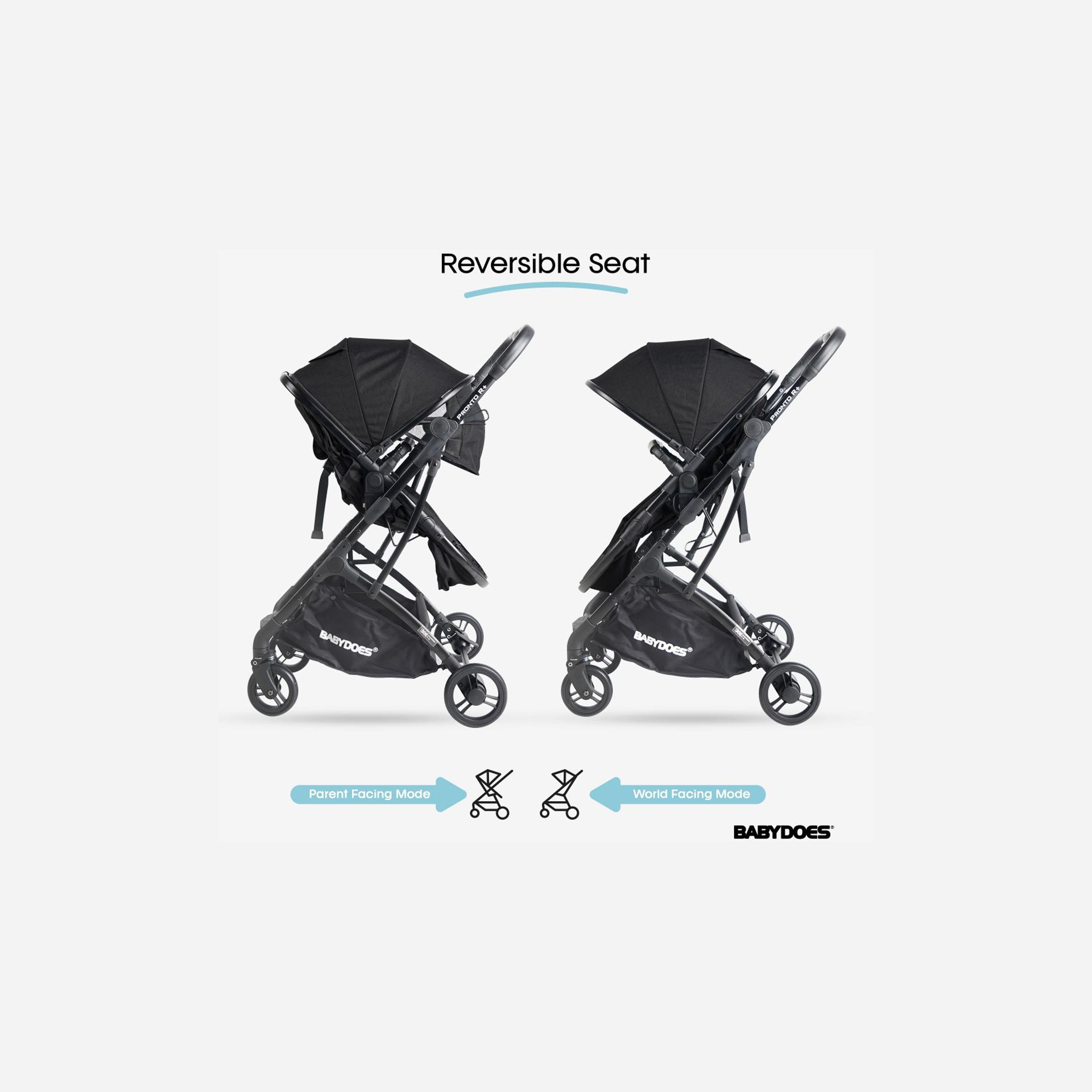 Babydoes Pronto R+ 2-In-1 Foldable Stroller with Reversible Seat & Sleeping Basket - 0-4 Years-baby-gear-strollersandprams-strollers-image-4