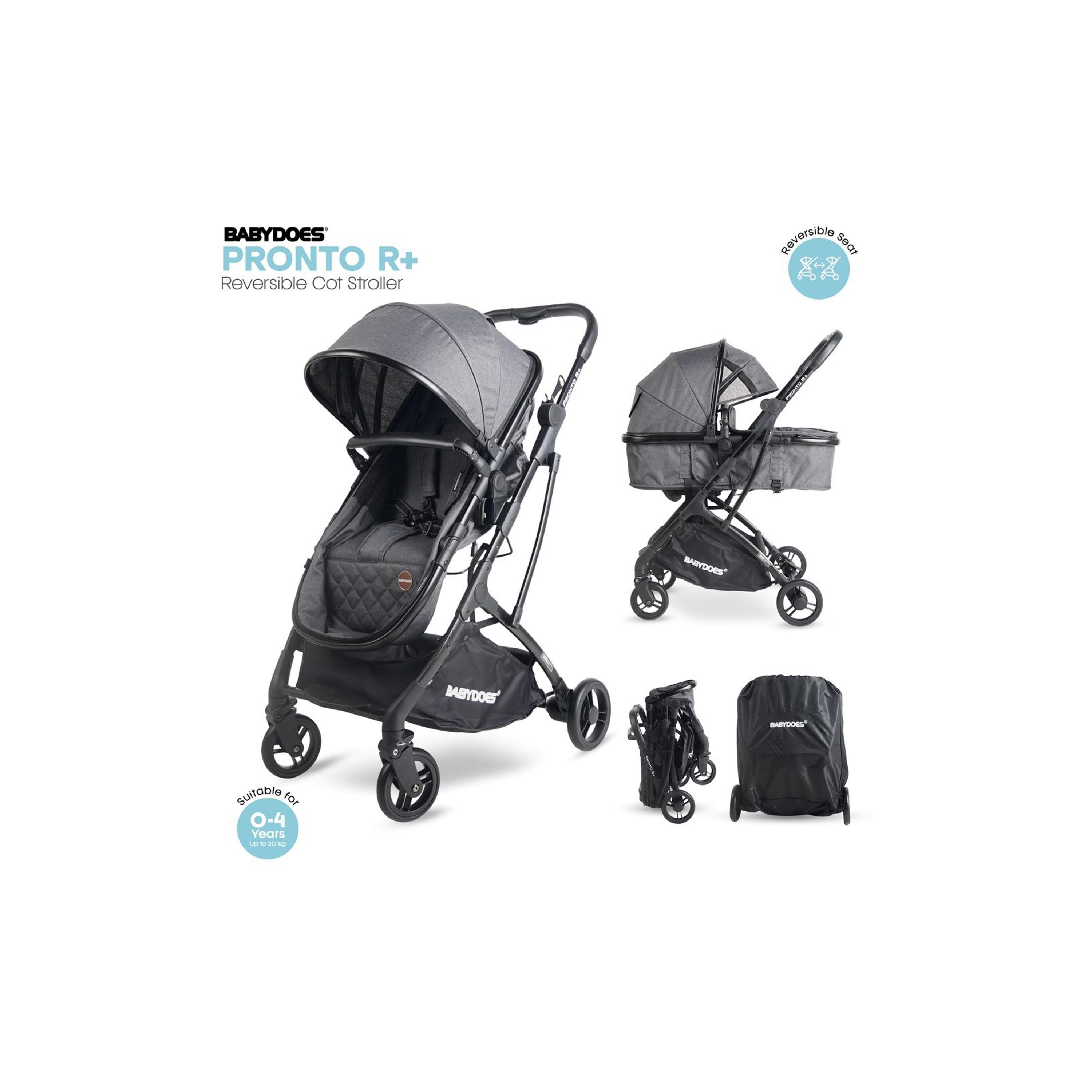 Babydoes Pronto R+ 2-In-1 Foldable Stroller with Reversible Seat & Sleeping Basket - 0-4 Years-baby-gear-strollersandprams-strollers-image-1