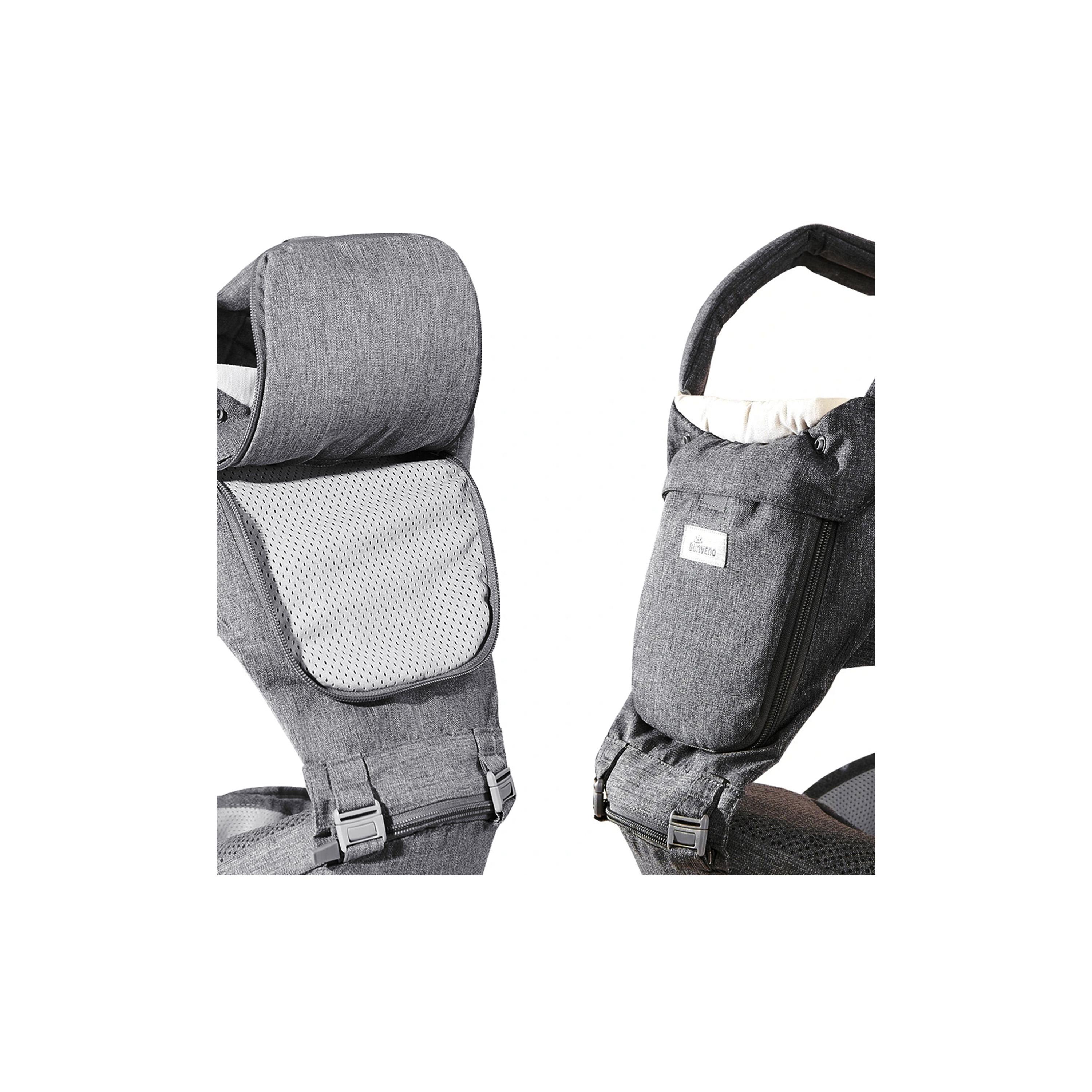 Sunveno Multi-Function Baby Carrier with Hip Seat - Grey-baby-gear-babycarriers-image-5