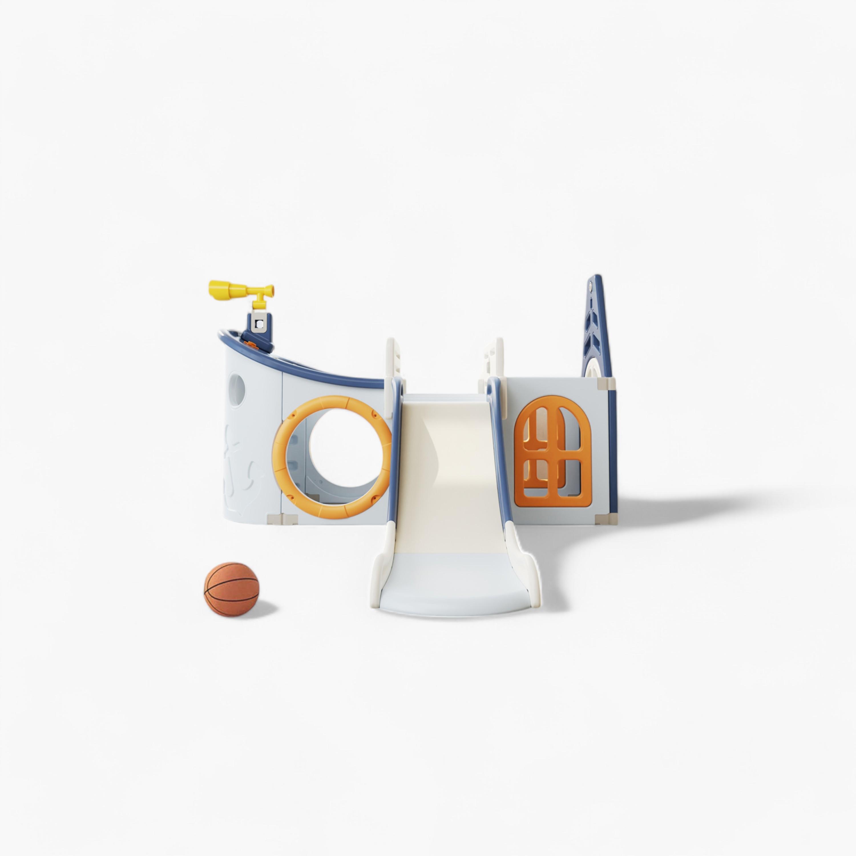 Little Story Activity Slide Boat House with Basketball Ring & Toy Storage - Blue-toys-outdoor-playhousesandplayards-image-15