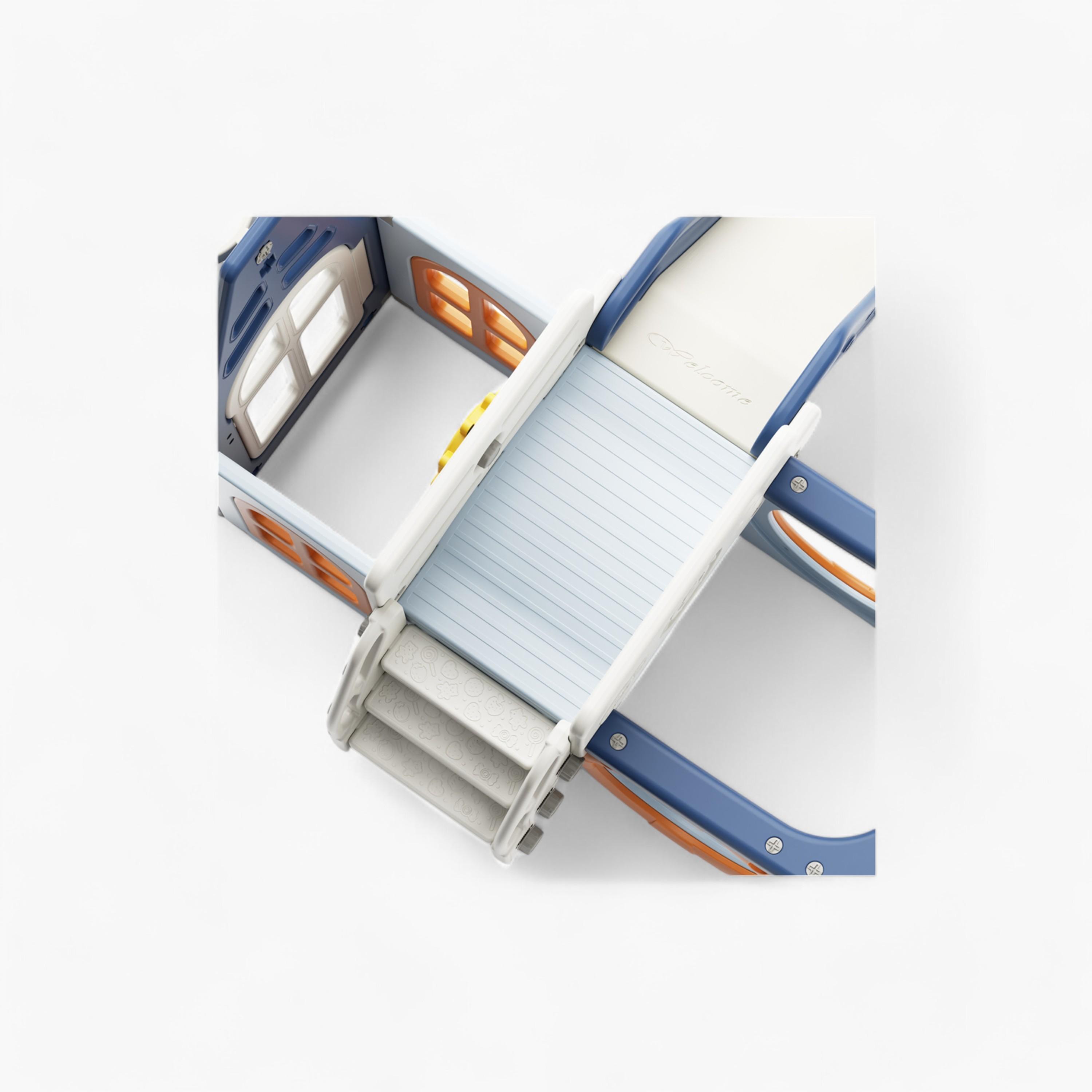 Little Story Activity Slide Boat House with Basketball Ring & Toy Storage - Blue-toys-outdoor-playhousesandplayards-image-4