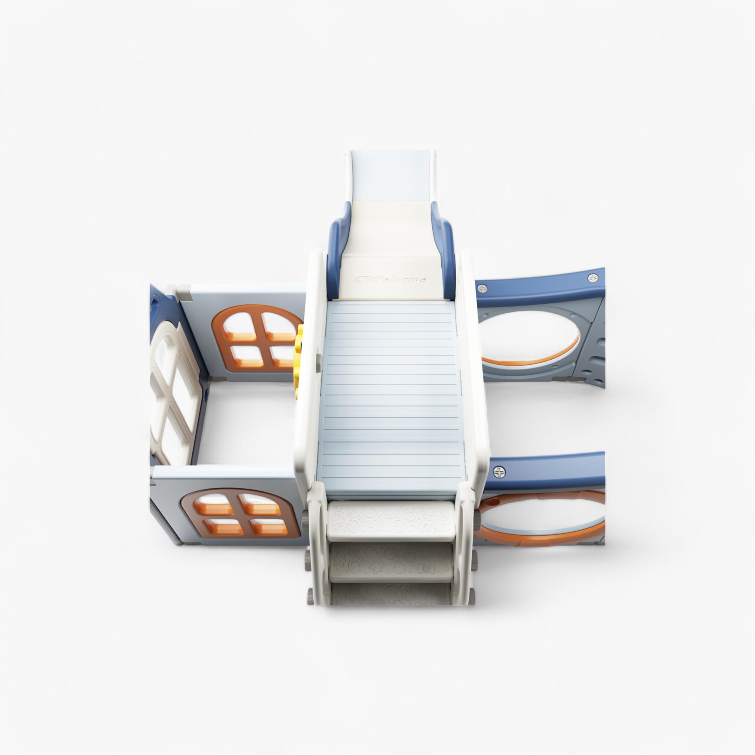 Little Story Activity Slide Boat House with Basketball Ring & Toy Storage - Blue-toys-outdoor-playhousesandplayards-image-8