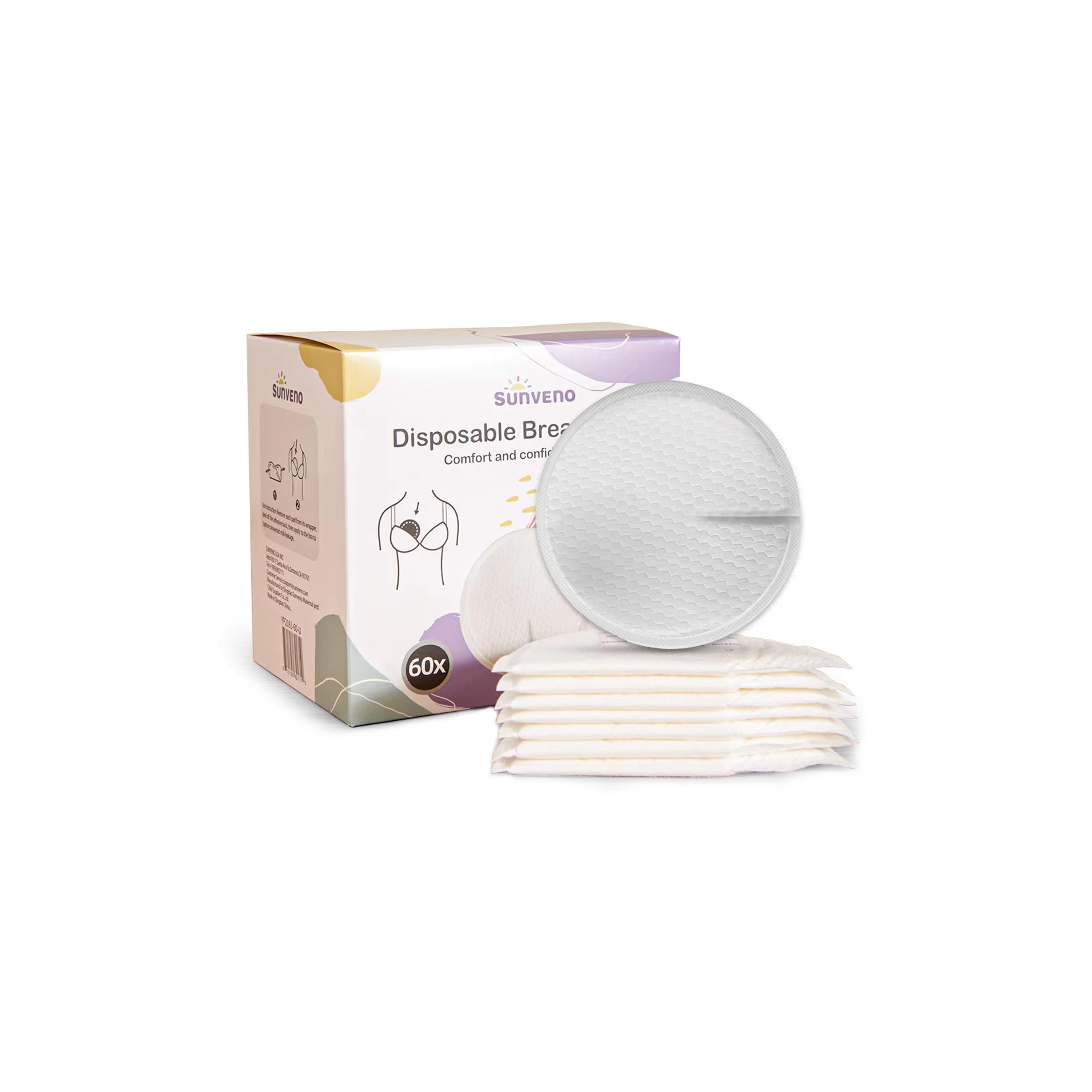 وسادات الثدي للاستخدام مرة واحدة 60 قطعة من صنفينو - بيضاء-baby-feeding-breastfeedingandcare-image-1