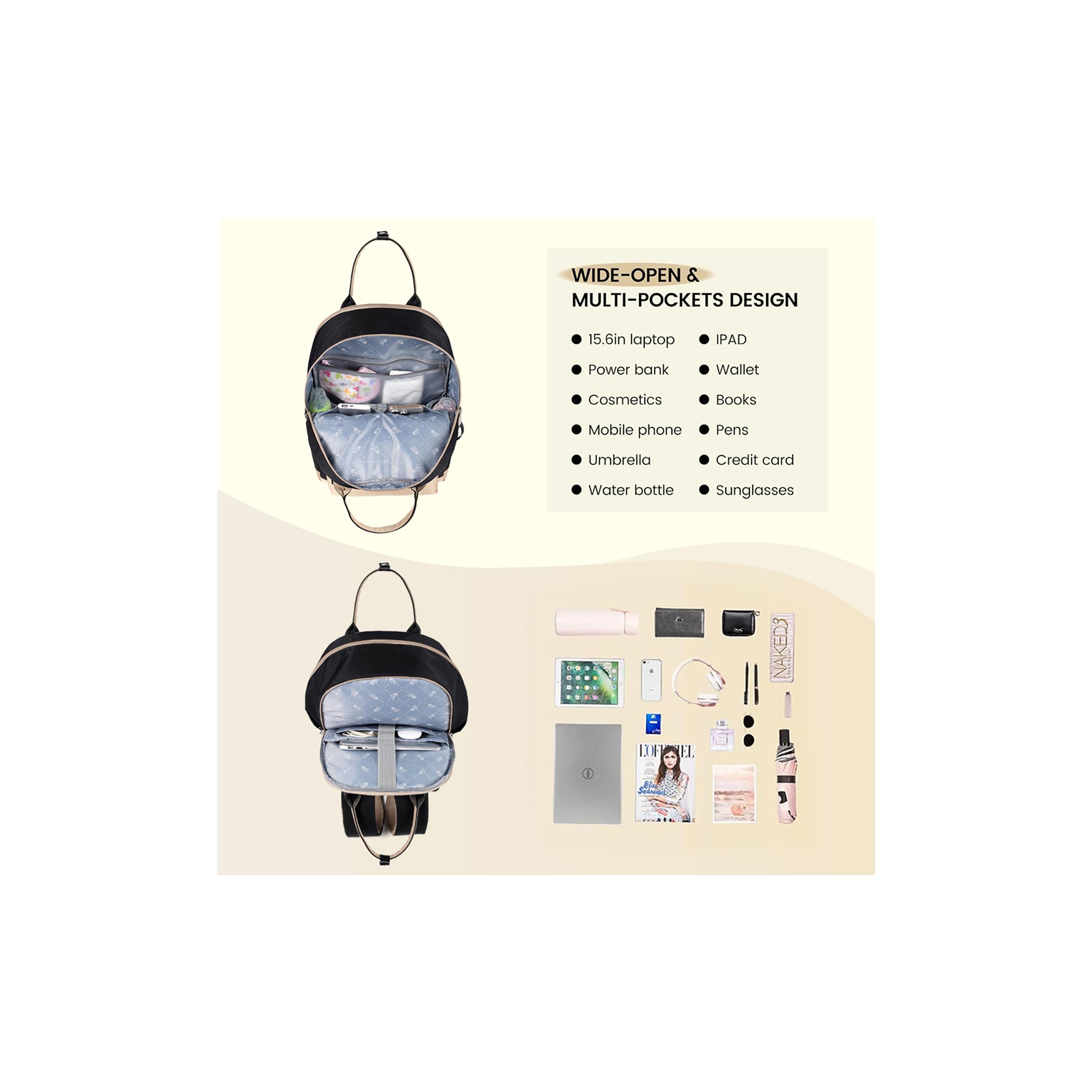 Little Story Kenzie Travel Diaper Backpack with Insulated Bottle Pocket-baby-gear-diaperbags-image-13