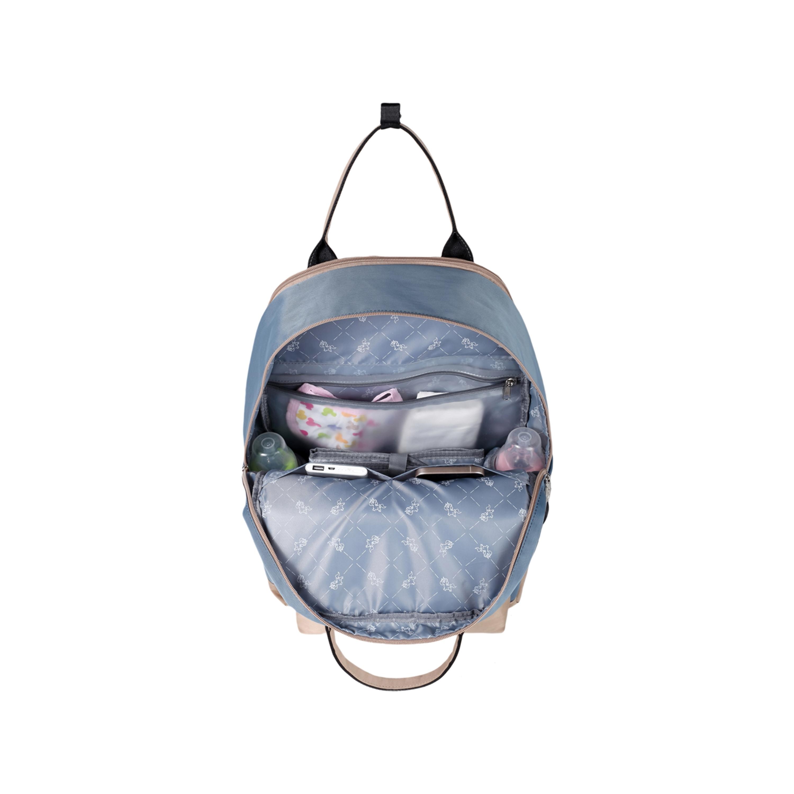Little Story Kenzie Travel Diaper Backpack with Insulated Bottle Pocket-baby-gear-diaperbags-image-12