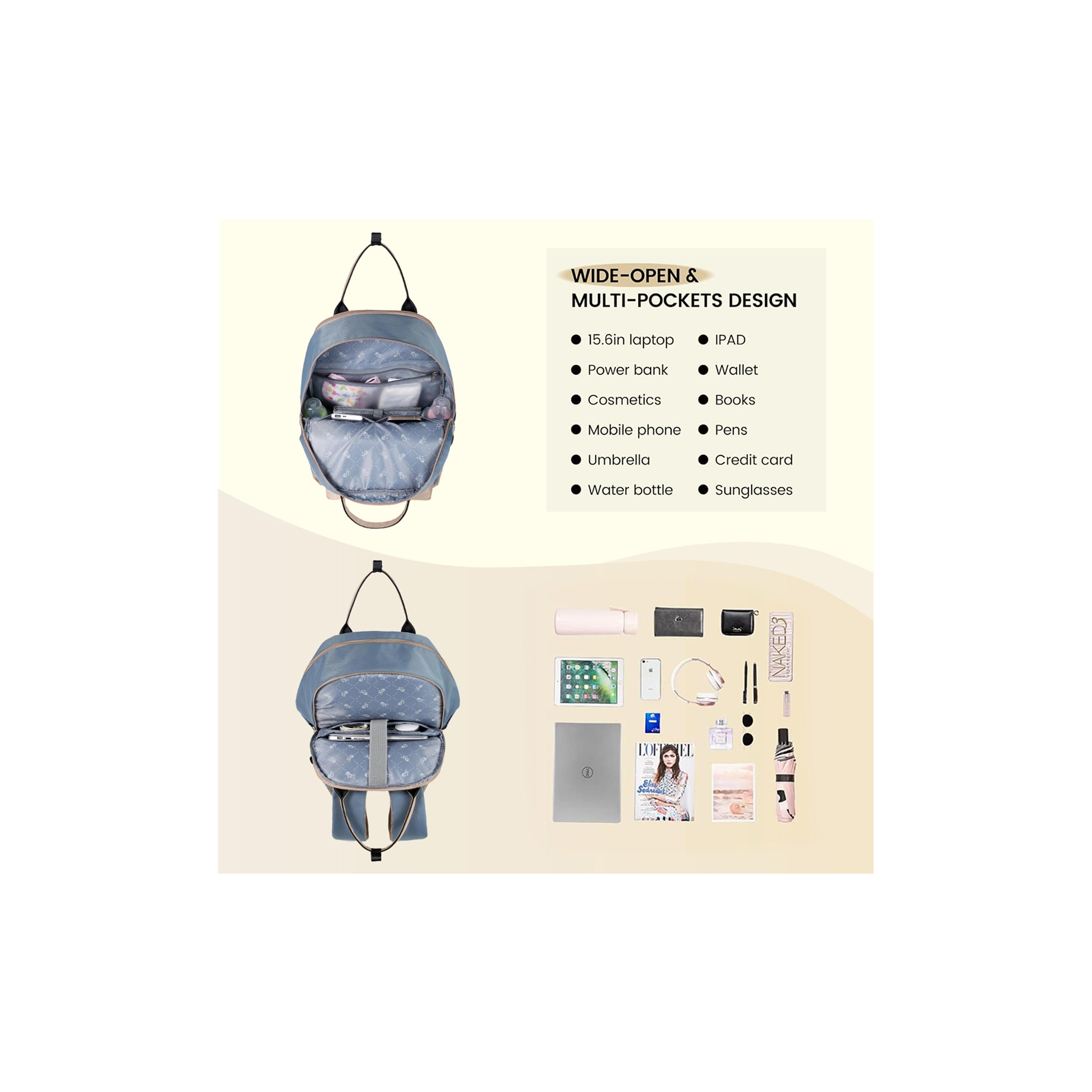 Little Story Kenzie Travel Diaper Backpack with Insulated Bottle Pocket-baby-gear-diaperbags-image-14