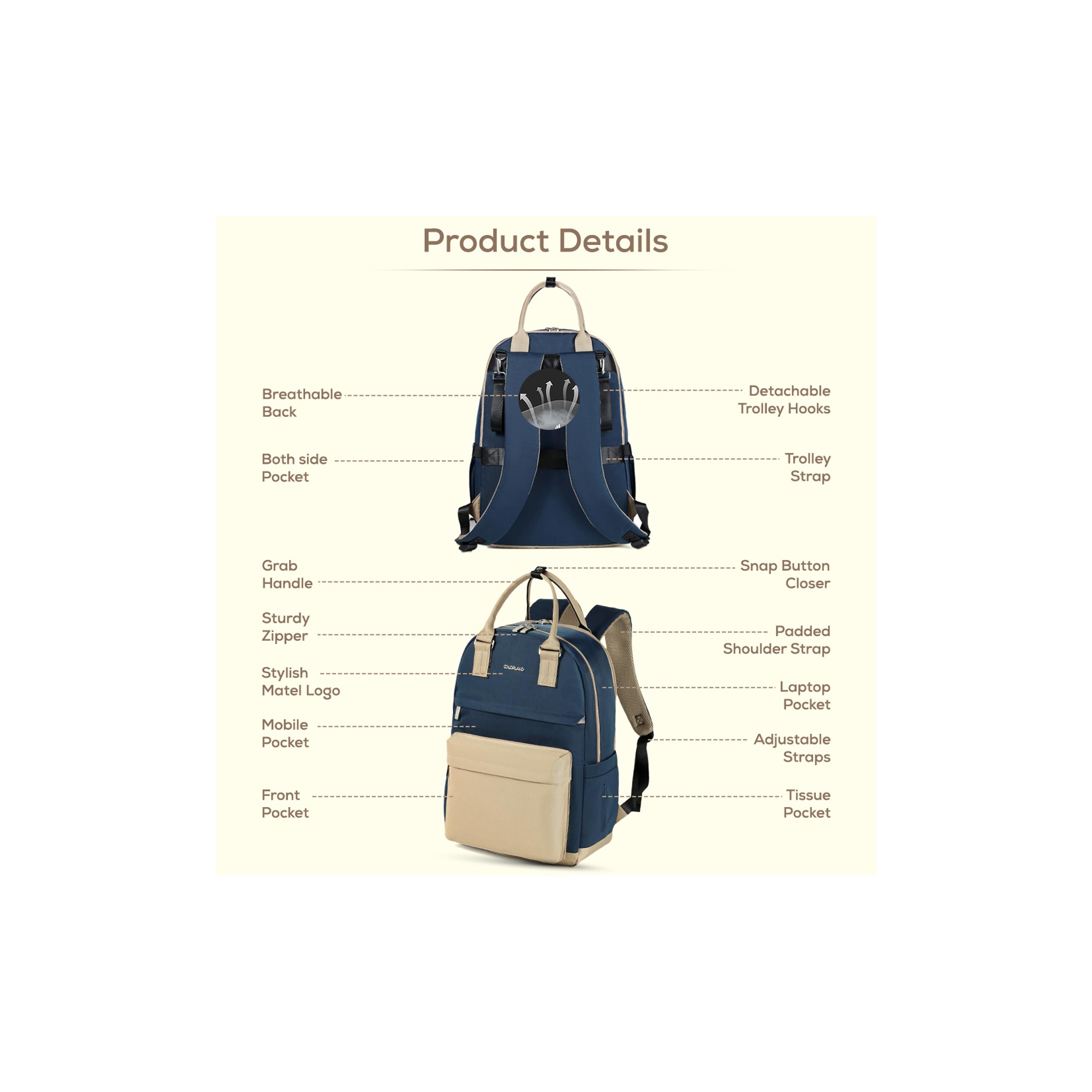 Little Story Kenzie Travel Diaper Backpack with Insulated Bottle Pocket-baby-gear-diaperbags-image-3