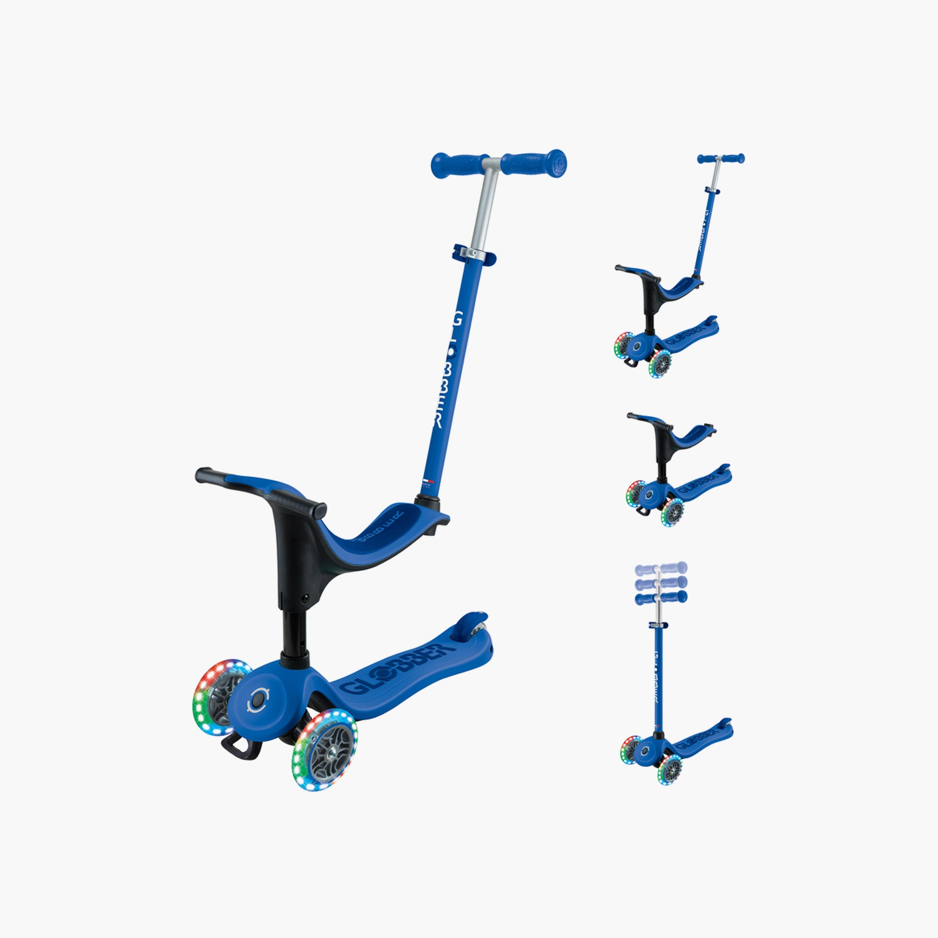 Globber 3-In-1 Go-Up Sporty Scooter with LED Wheels - Navy Blue-toys-outdoor-scooters-image-6