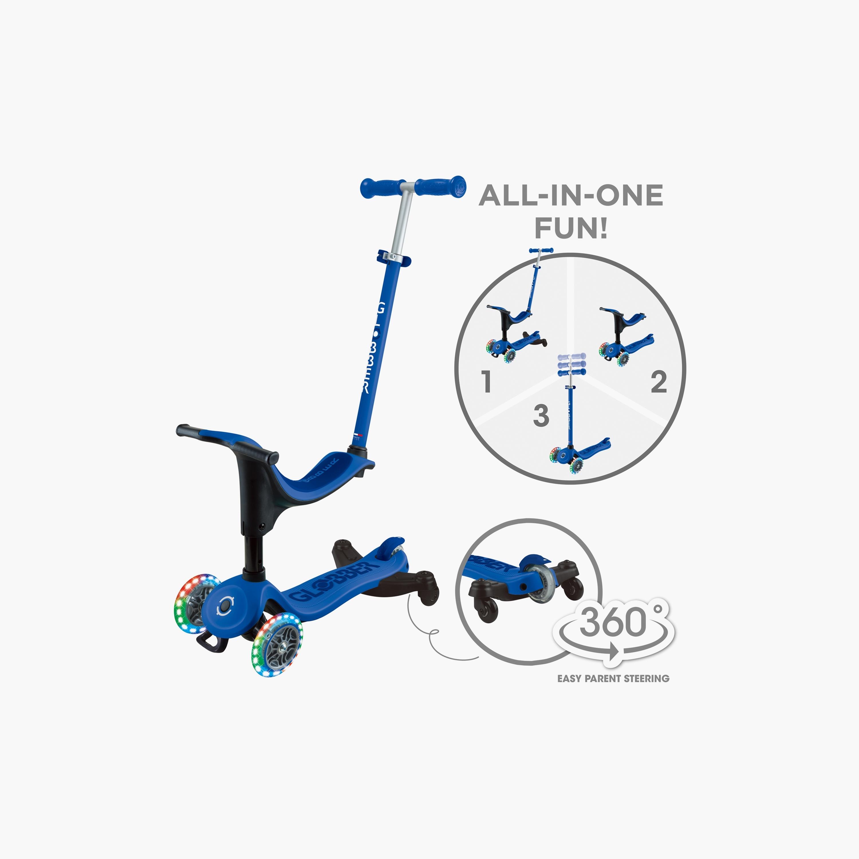 سكوتر  جو-أب سبورتي لايتس 3 في 1 360 مع عجلات LED من جلوبر-toys-outdoor-scooters-image-6
