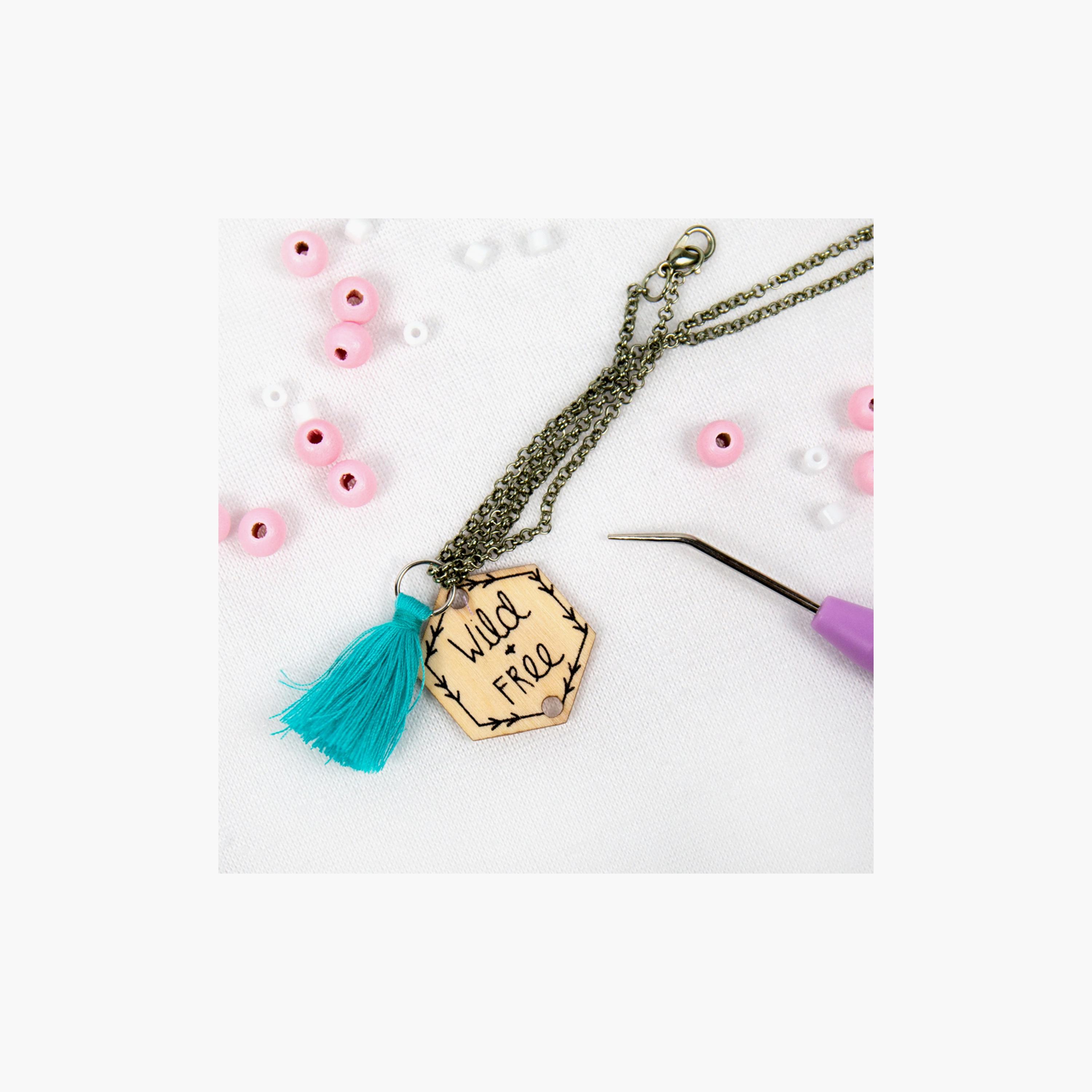STMT DIY Wooden Charm & Tassel Jewelry Art & Craft Kit - Multicolour-school-artsandcrafts-image-3