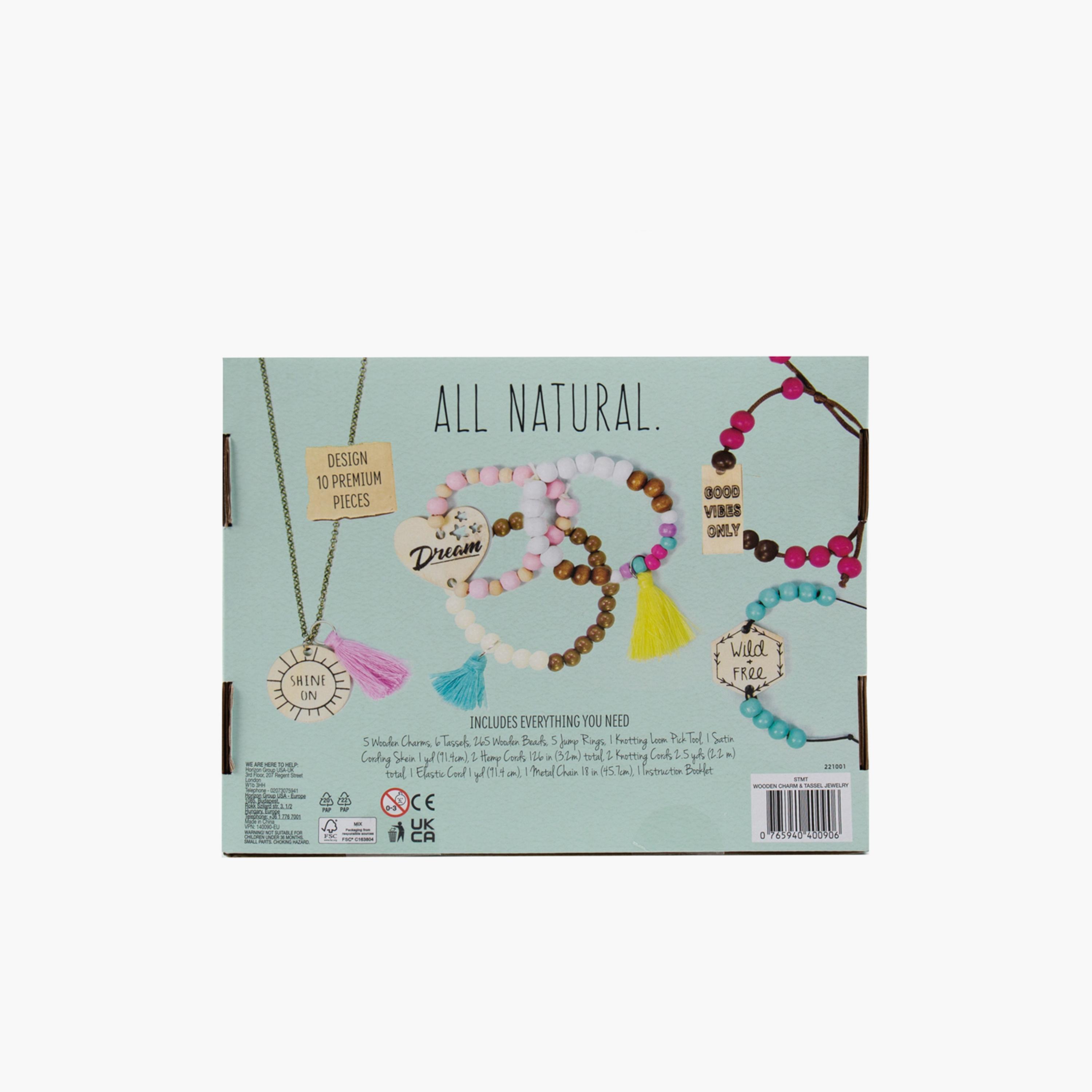 STMT DIY Wooden Charm & Tassel Jewelry Art & Craft Kit - Multicolour-school-artsandcrafts-image-4