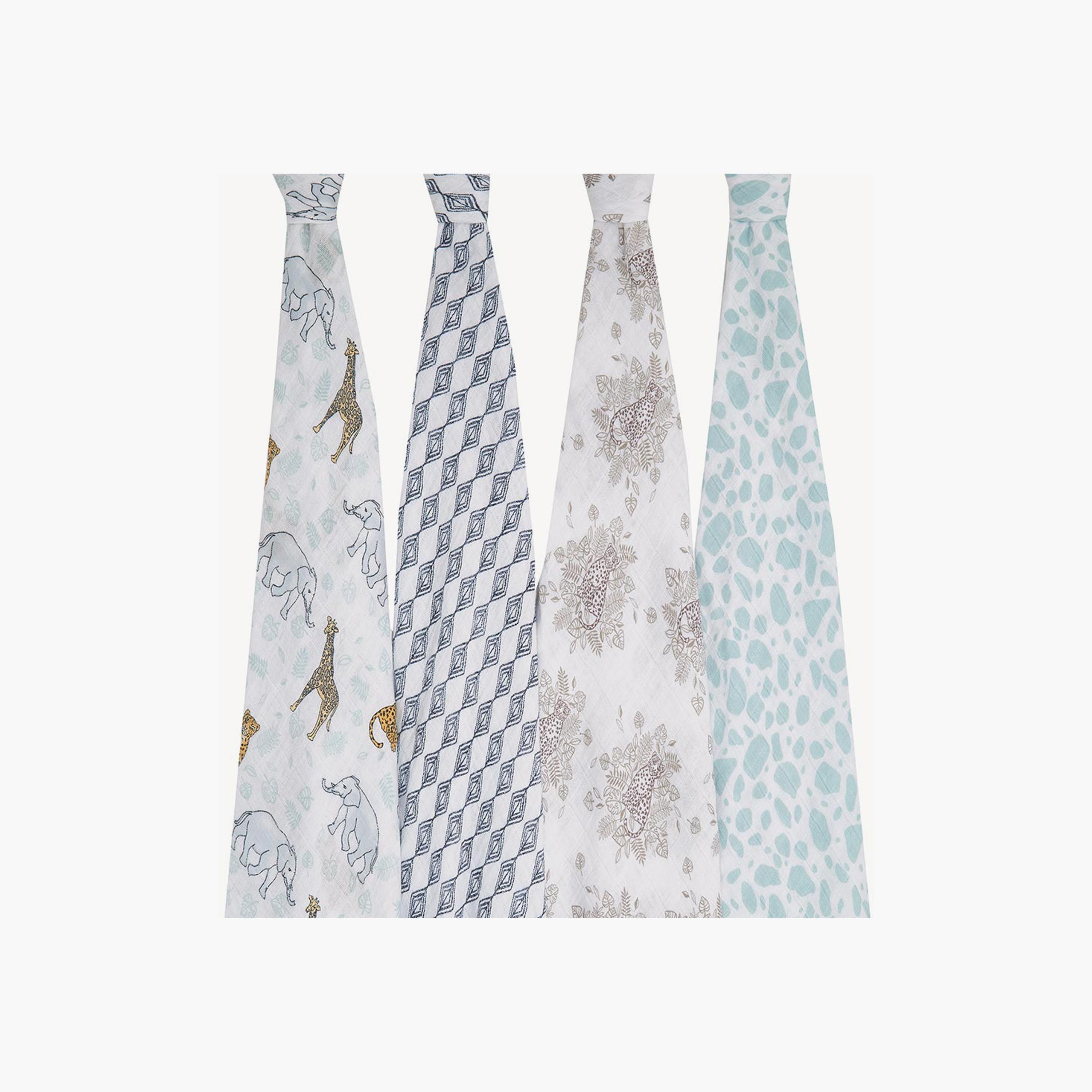 Aden + Anais 4-Piece Classic Swaddles - Jungle-baby-nursery-blanketsandswaddles-swaddlesandsleepingbags-image-3