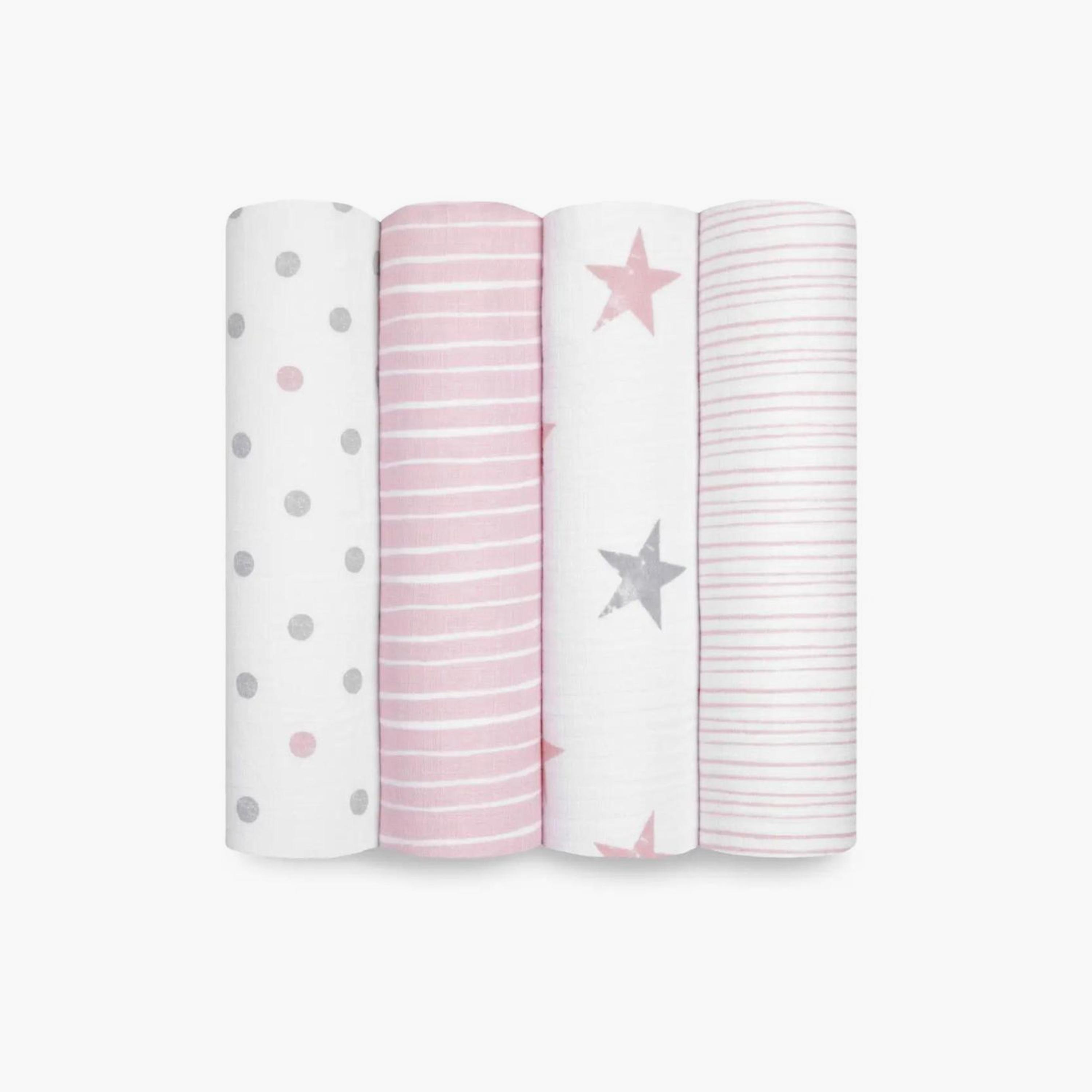 Aden + Anais 4-Piece Essentials Muslin Swaddle Blankets-baby-nursery-blanketsandswaddles-swaddlesandsleepingbags-image-1