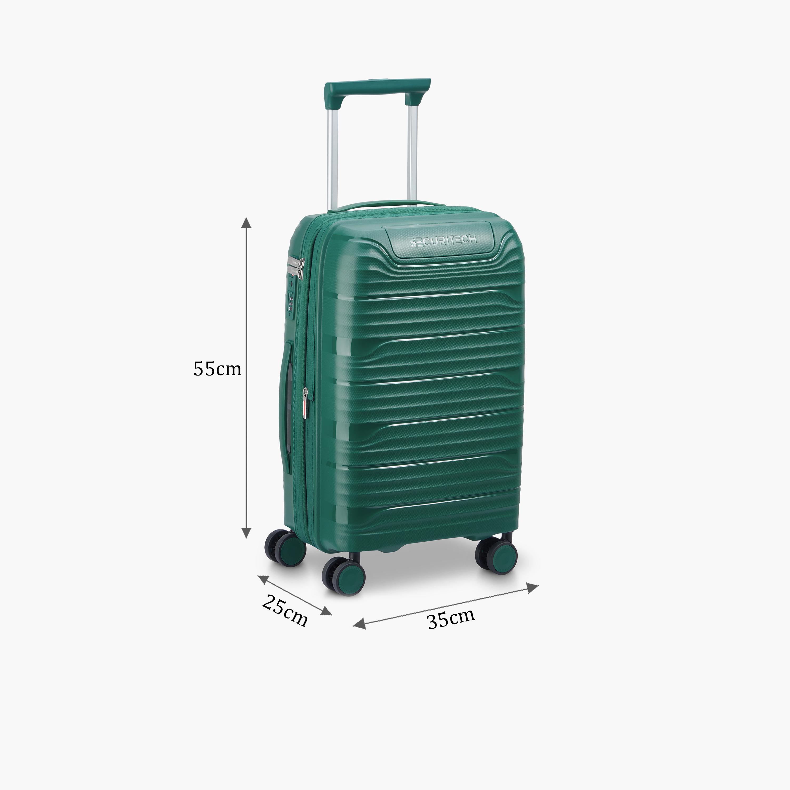 Delsey Paris Securitech Dune 55 CM Small Cabin Polypropylene Hard Sided 4-Wheeler Spinner Trolley Bag with TSA Combination Lock-travel-luggagesandbags-luggage-image-2