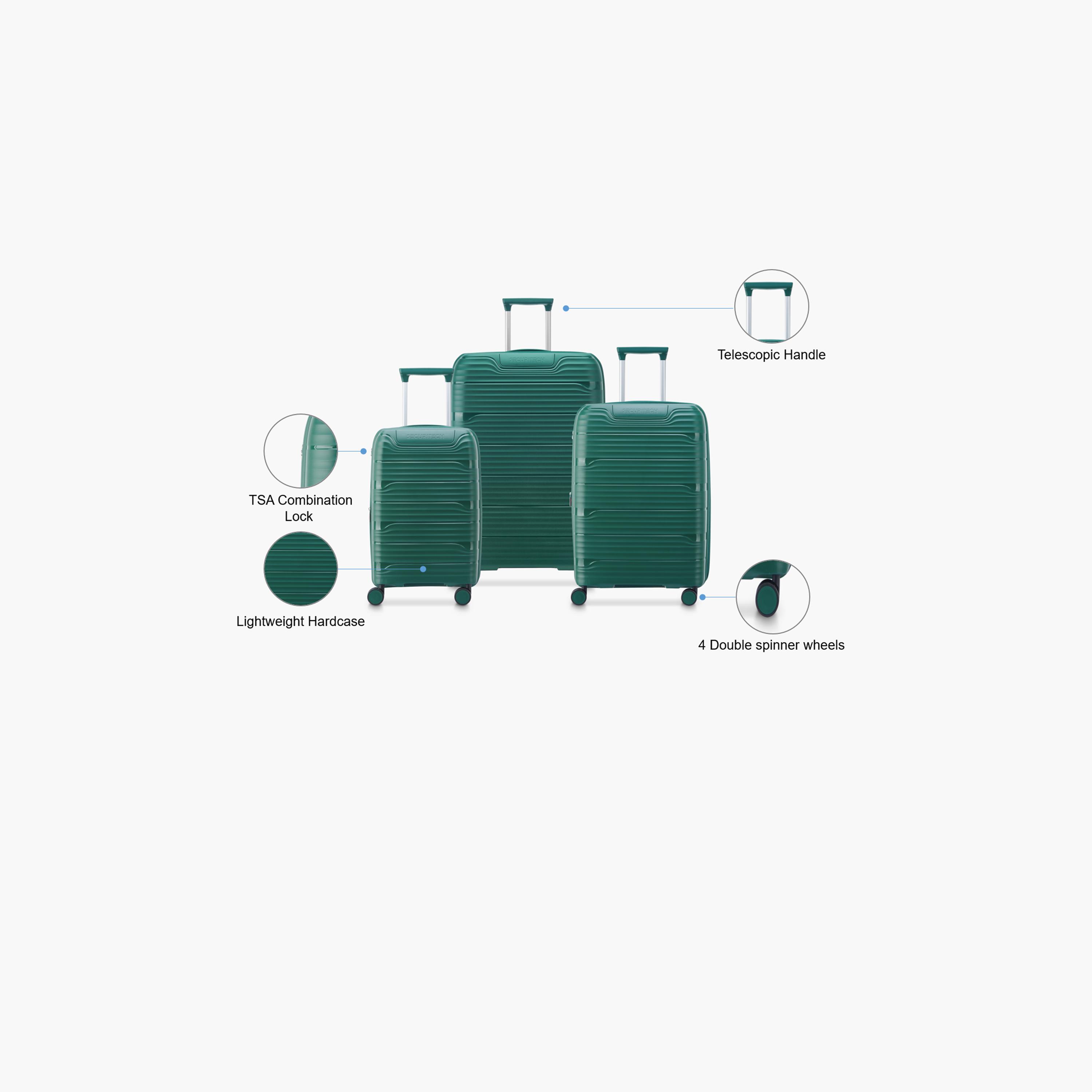 Delsey Paris Securitech Dune Set of 3 Polypropylene Hard Sided 4-Wheeler Spinner Trolley Bag with TSA Combination Lock-travel-luggagesandbags-luggage-image-2