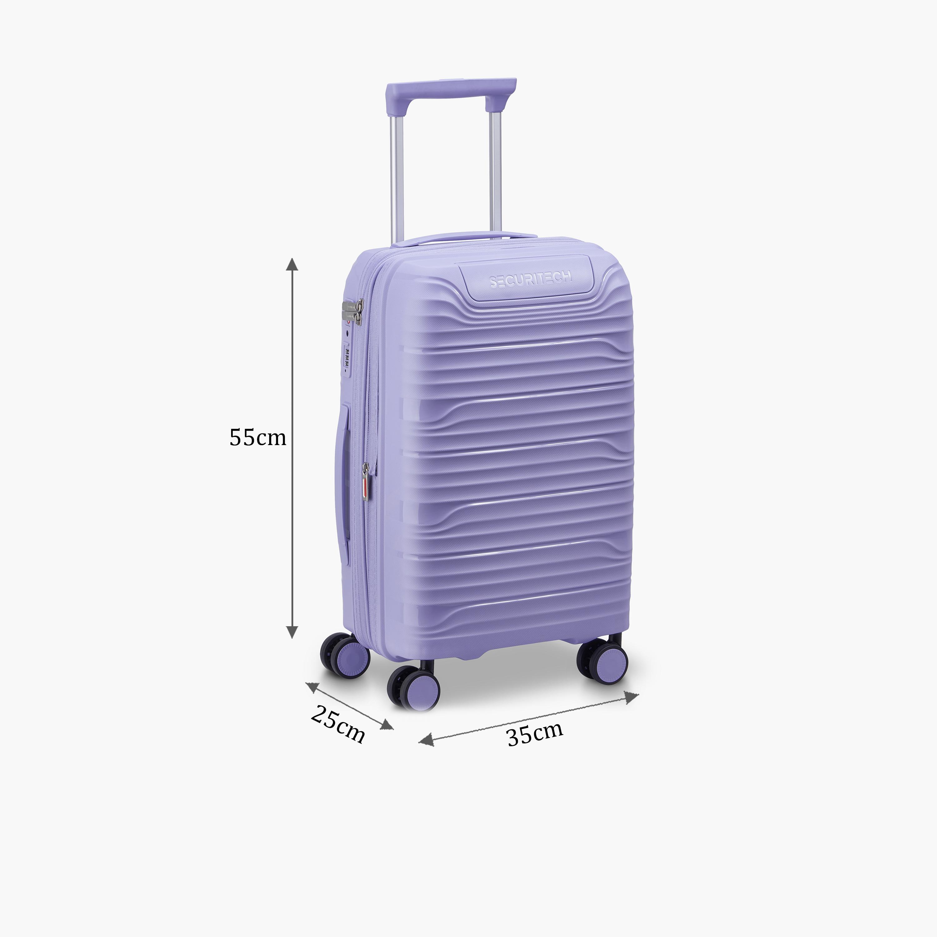 Delsey Paris Securitech Dune 55 CM Small Cabin Polypropylene Hard Sided 4-Wheeler Spinner Trolley Bag with TSA Combination Lock-travel-luggagesandbags-luggage-image-2