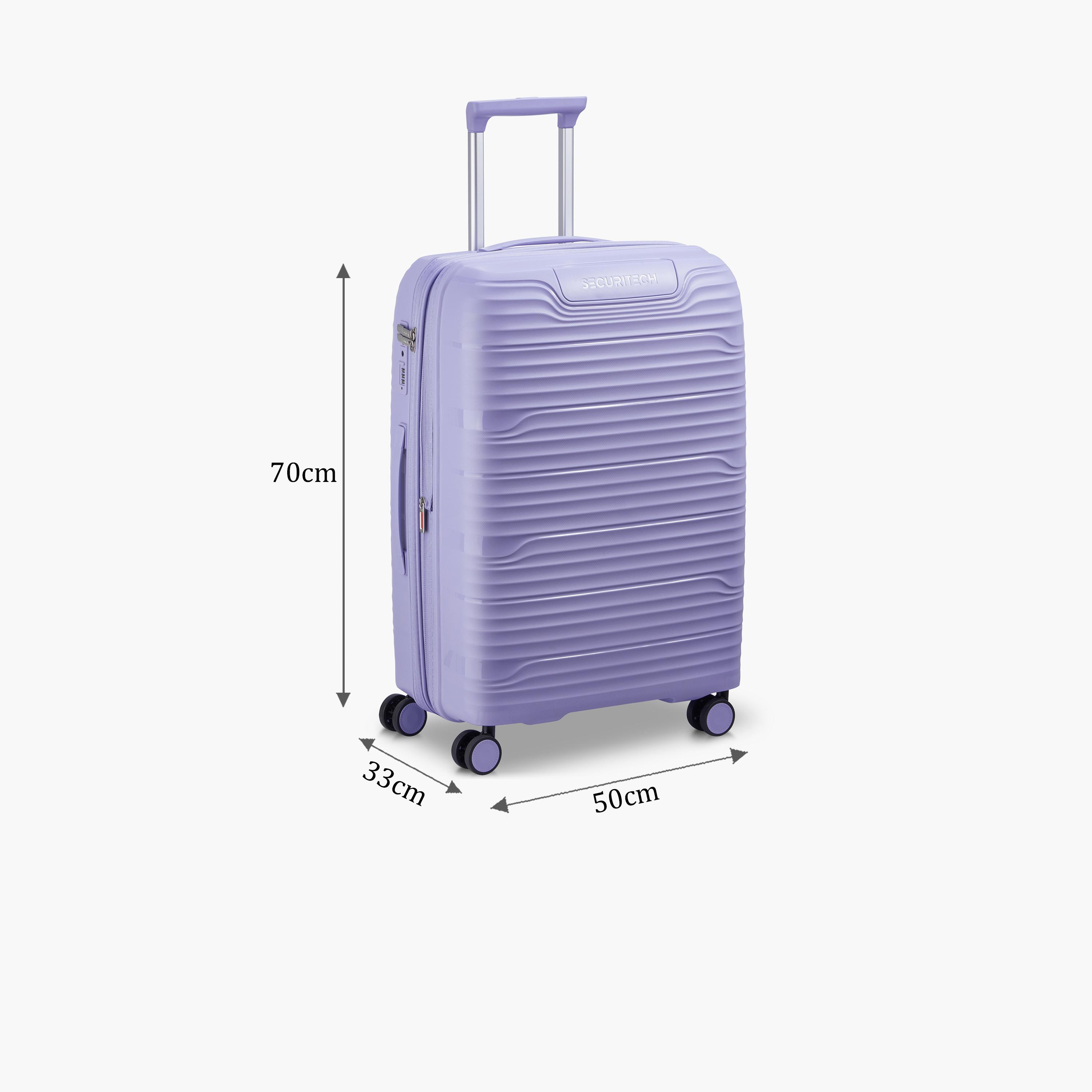 Delsey Paris Securitech Dune 70 CM Medium Check-in Polypropylene Hard Sided 4-Wheeler Spinner Trolley Bag with TSA Combination Lock-travel-luggagesandbags-luggage-image-2